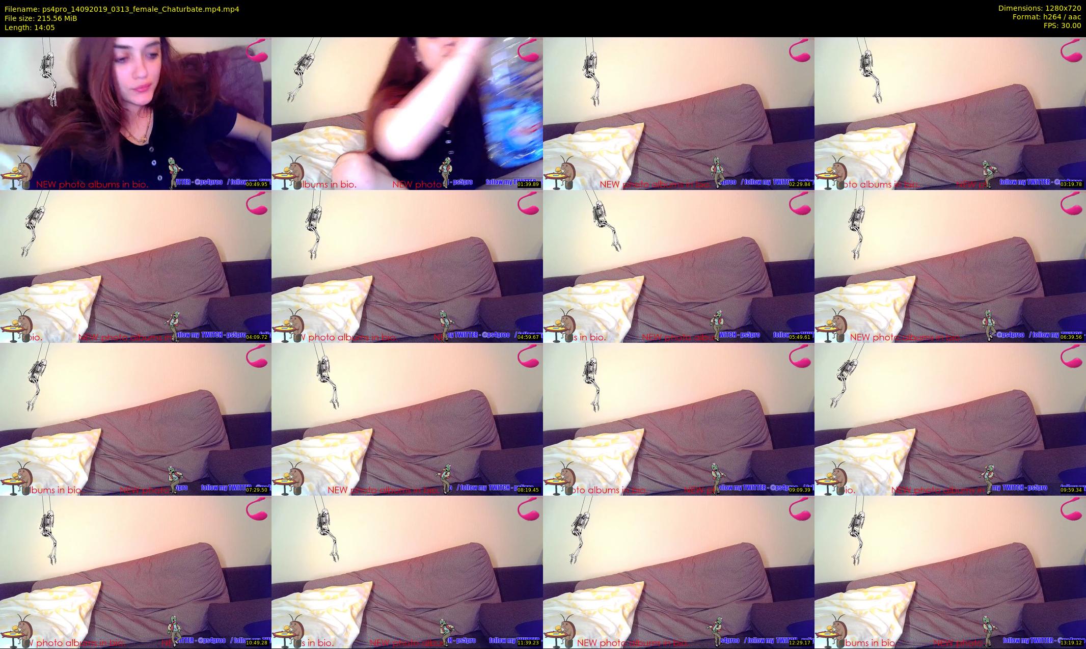 ps4pro — 15 minute Chaturbate female cam show recording, 720p, Sep 14, 2019