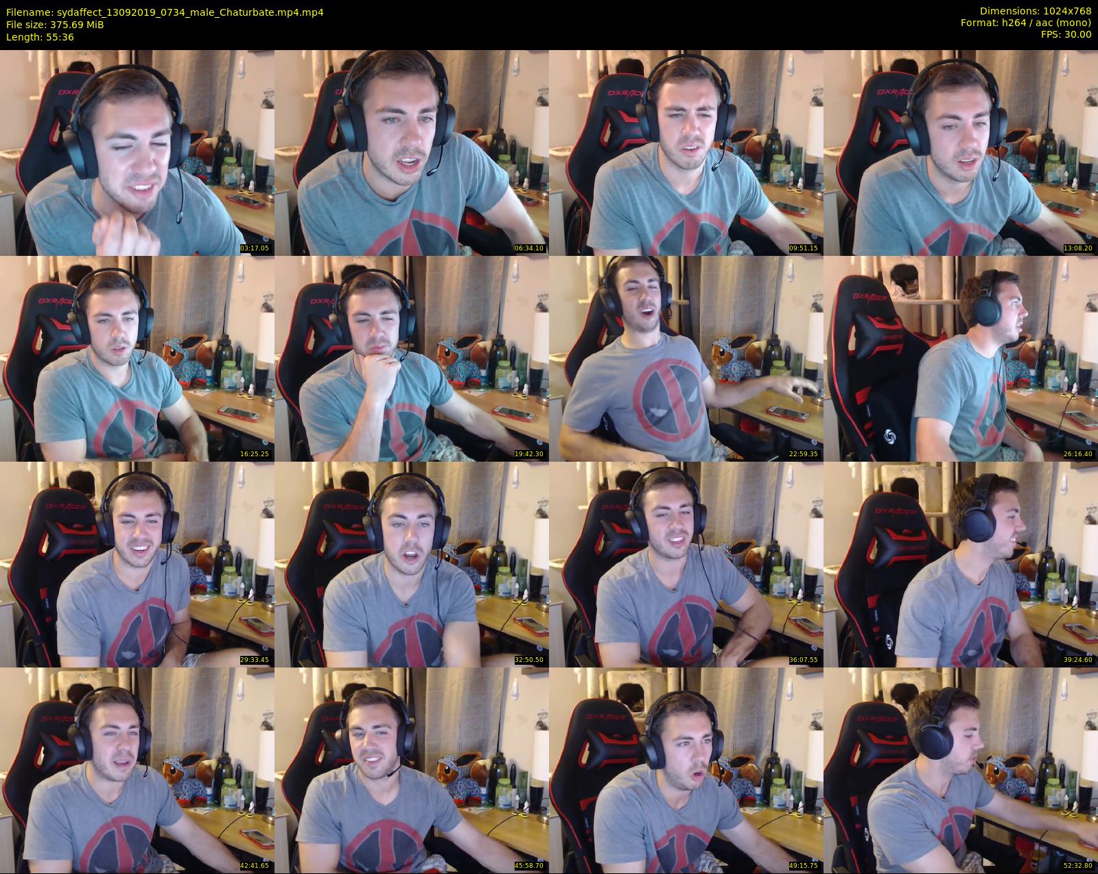 sydaffect — 56 minute Chaturbate male cam show recording, 720p, Sep 13, 2019