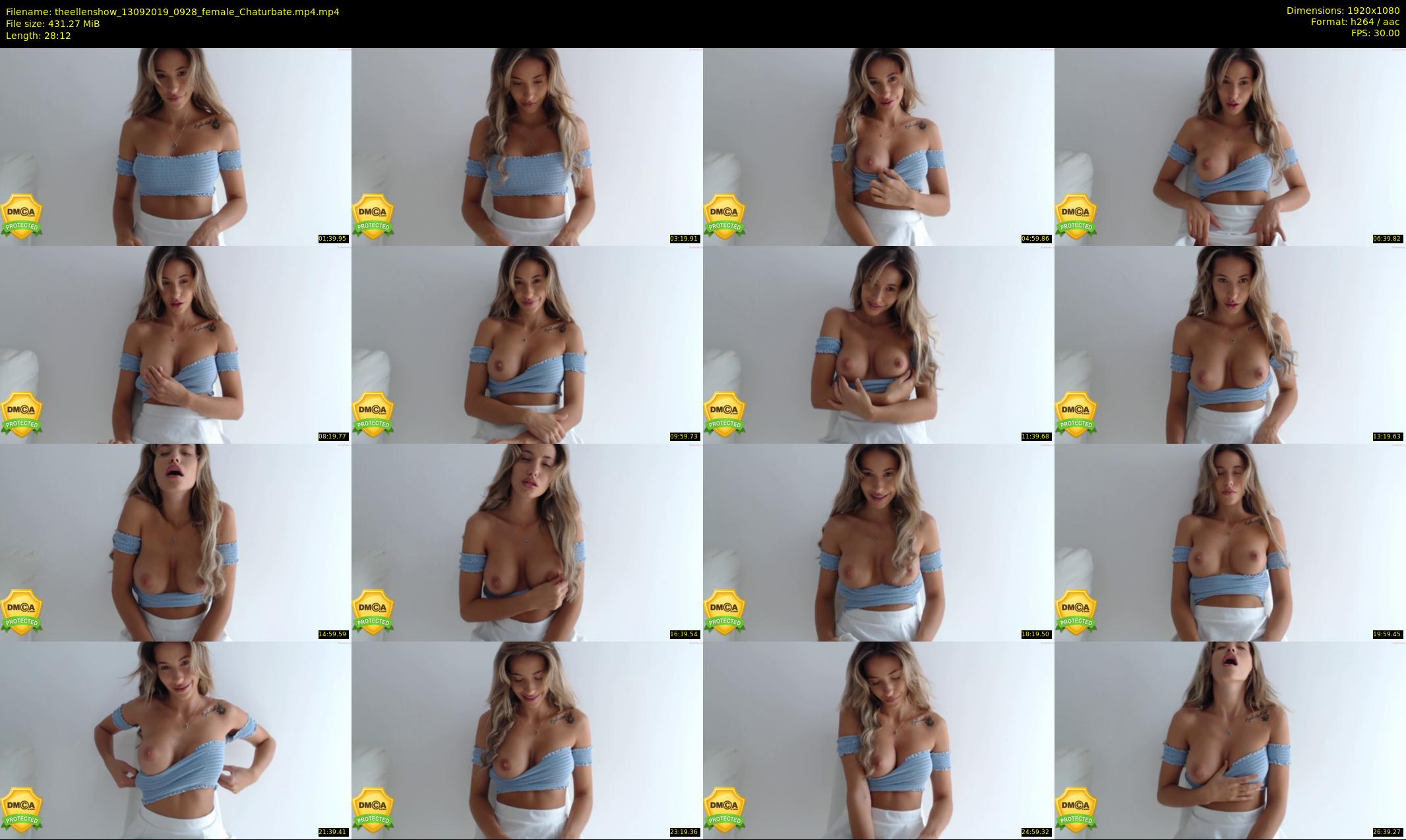 theellenshow — 29 minute Chaturbate female cam show recording, 1080p, Sep 13, 2019