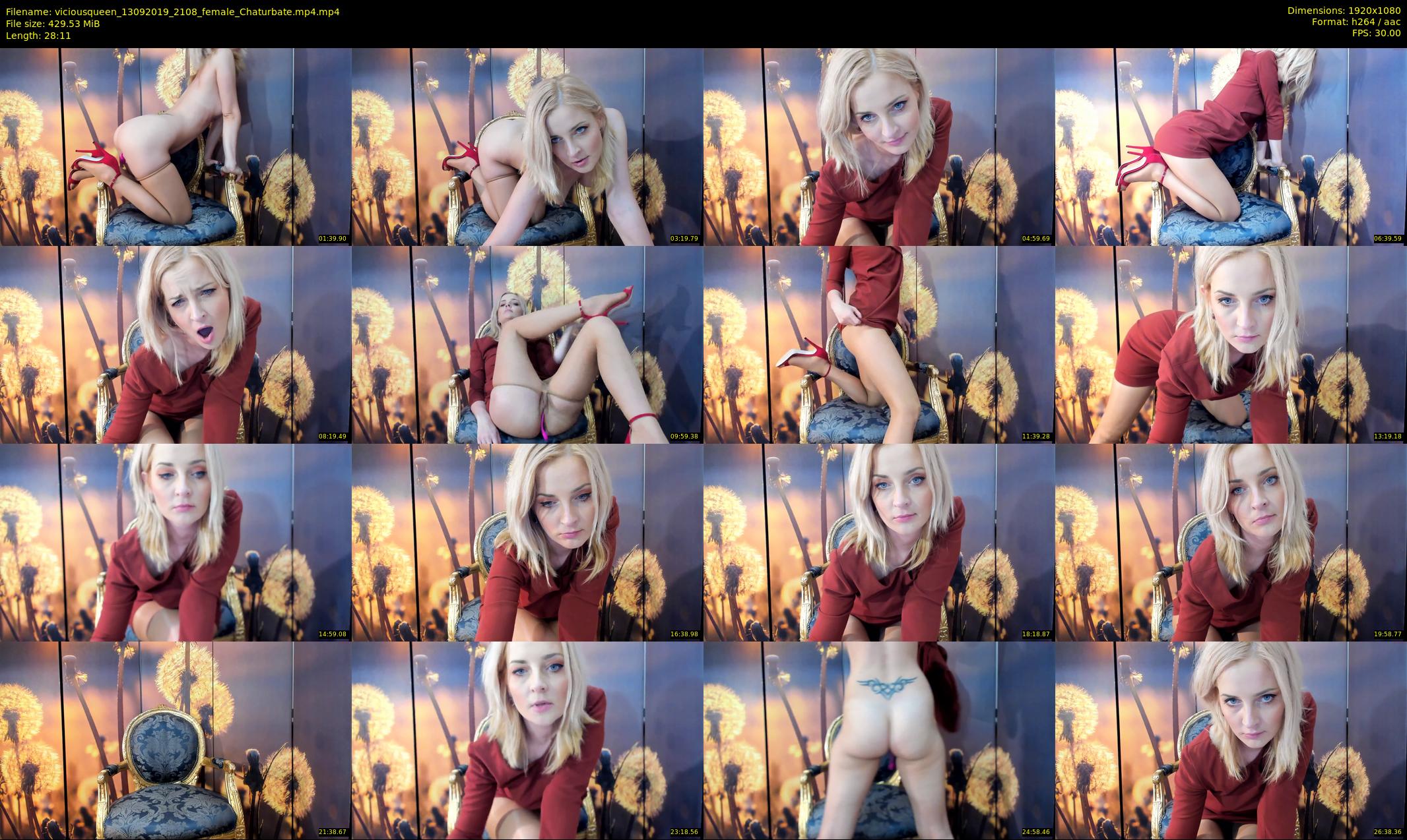 viciousqueen — 29 minute Chaturbate female cam show recording, 1080p, Sep 13, 2019