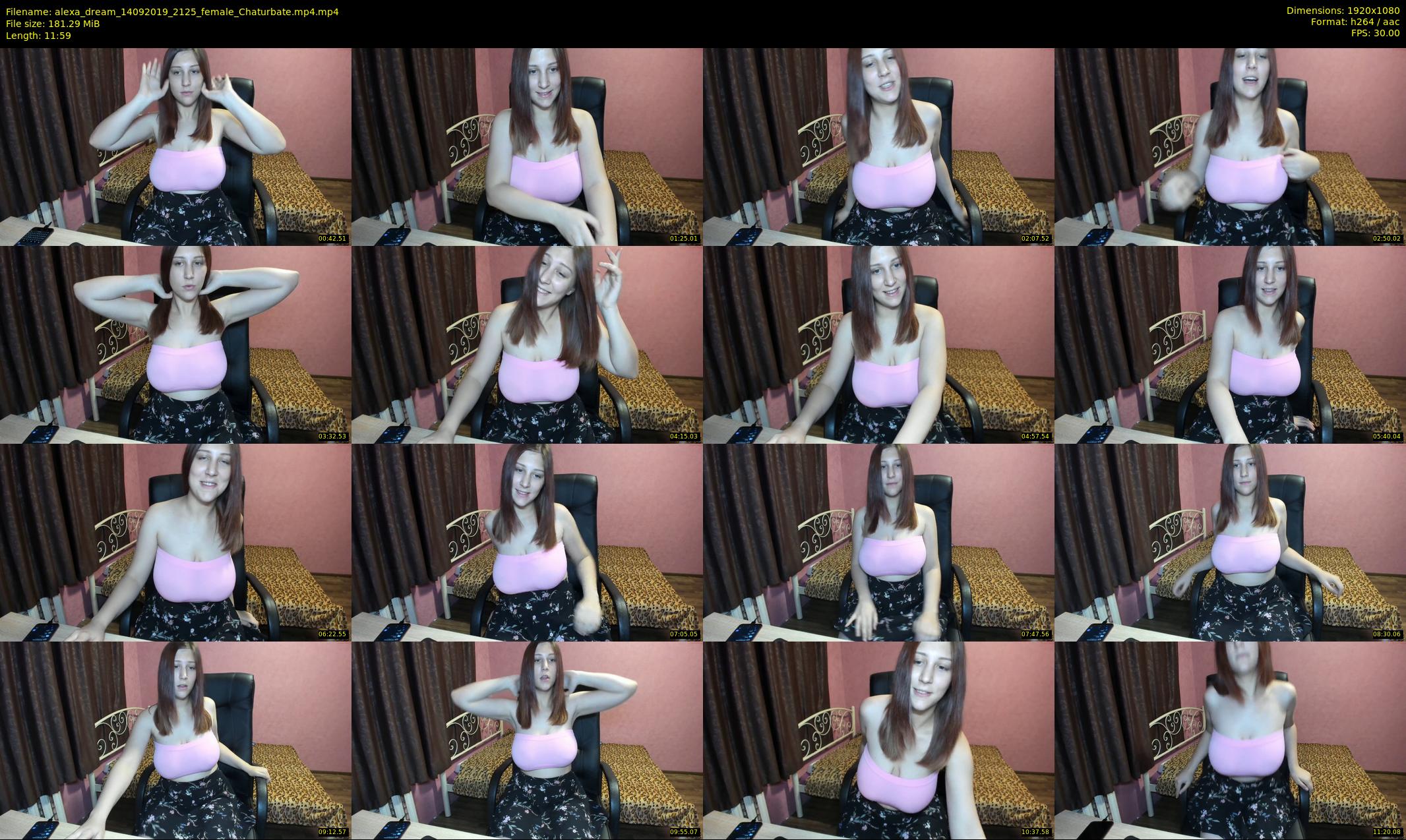 alexa_dream — 12 minute Chaturbate female cam show recording, 1080p, Sep 14, 2019