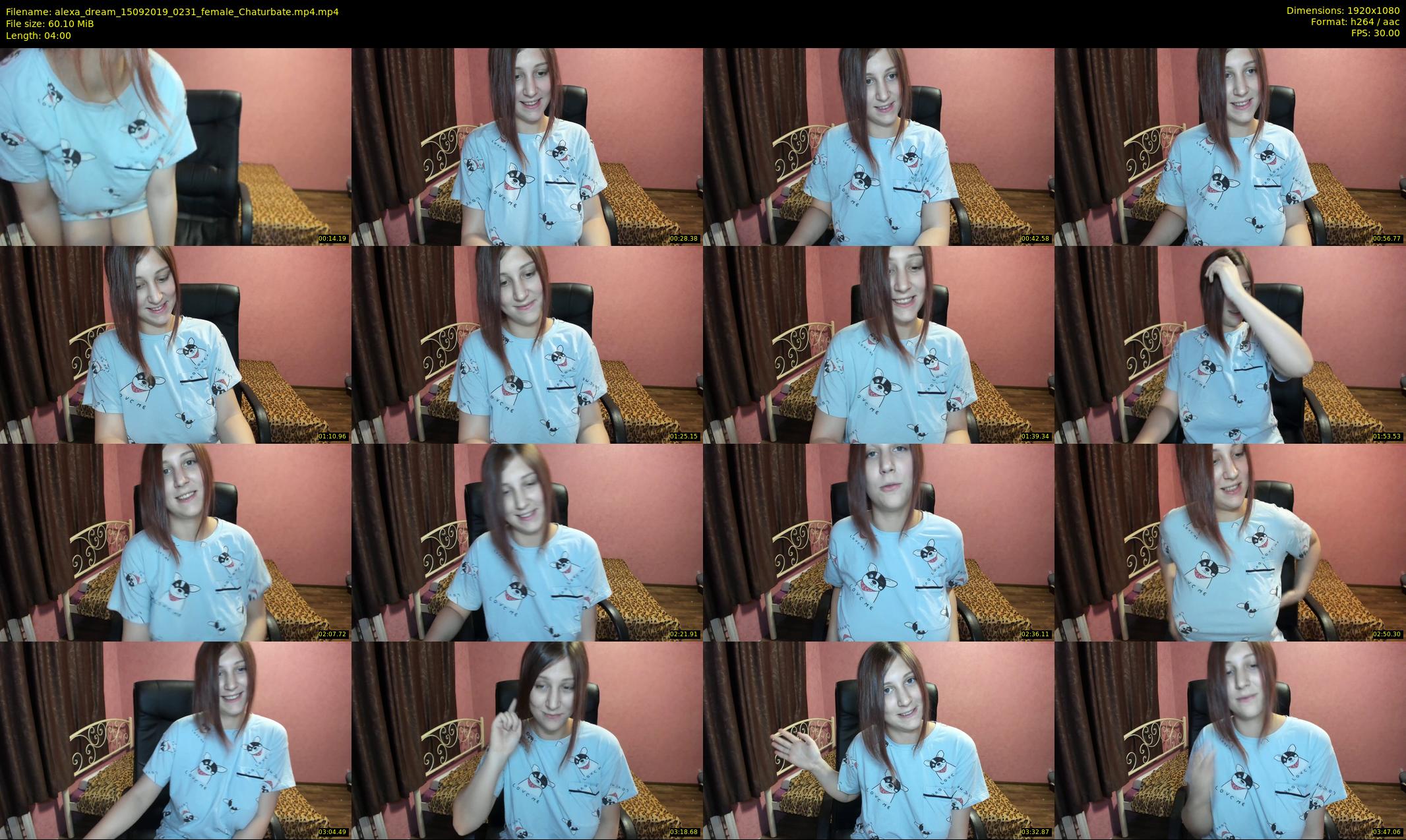 alexa_dream — 4 minute Chaturbate female cam show recording, 1080p, Sep 15, 2019