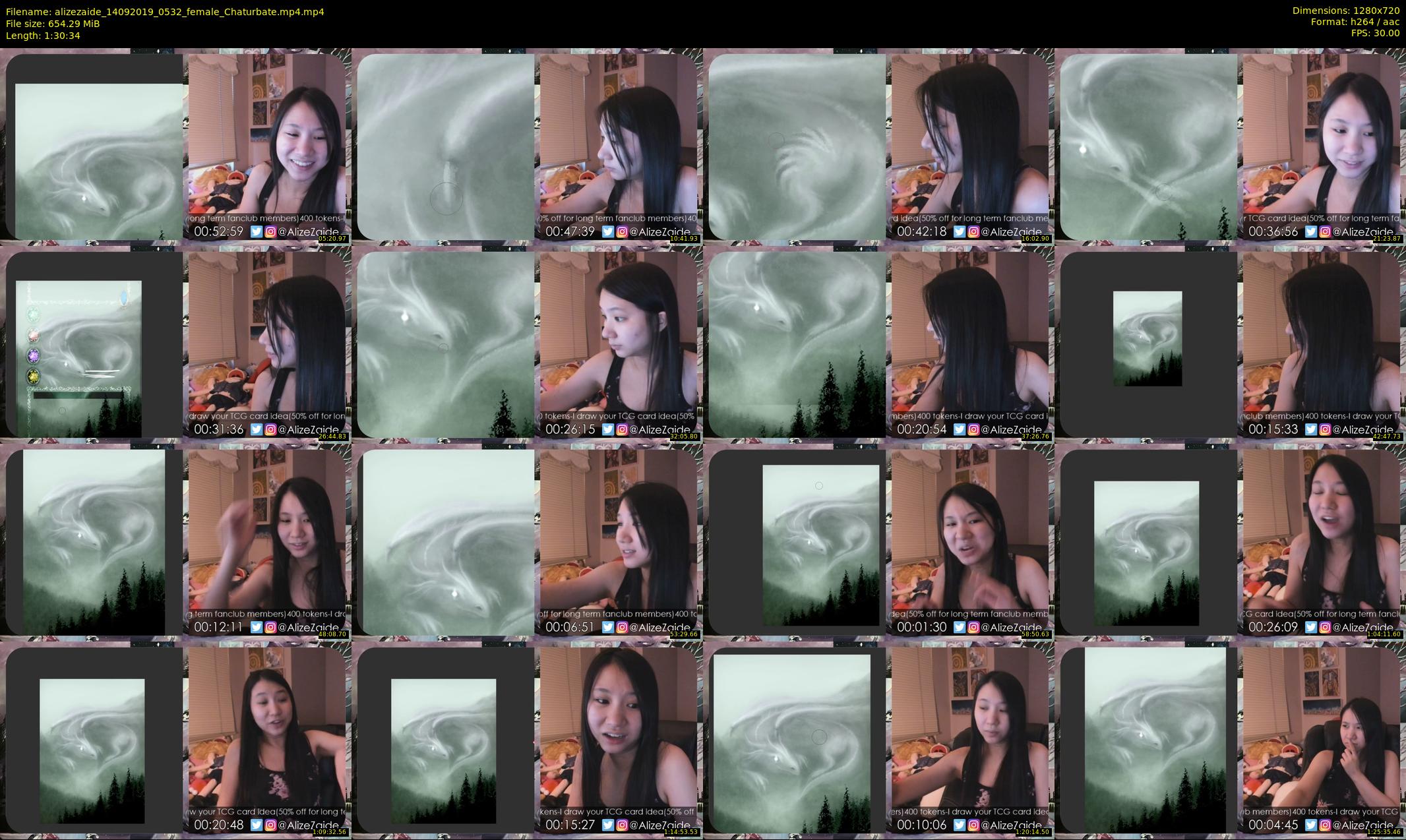 alizezaide — 91 minute Chaturbate female cam show recording, 720p, Sep 14, 2019