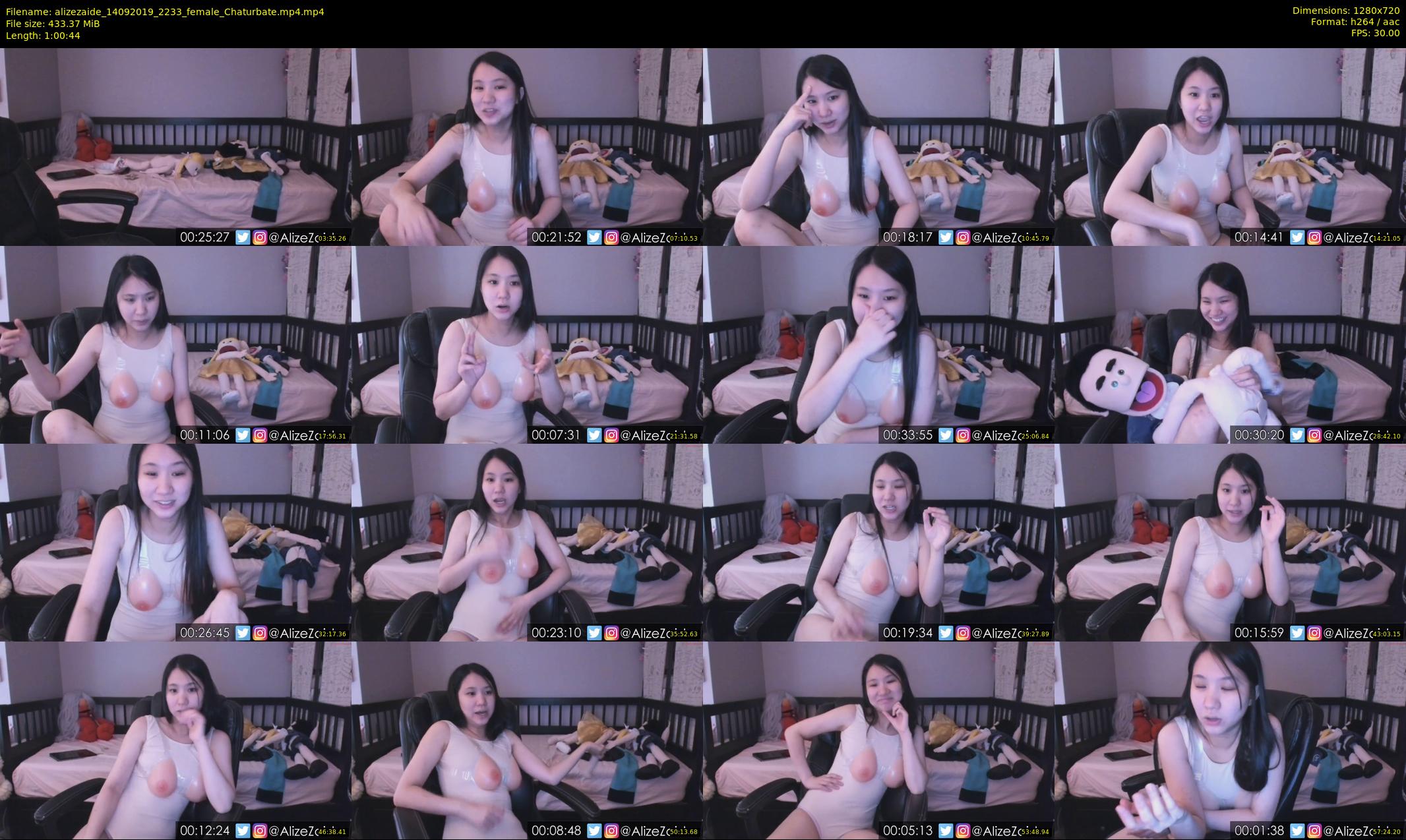 alizezaide — 61 minute Chaturbate female cam show recording, 720p, Sep 14, 2019