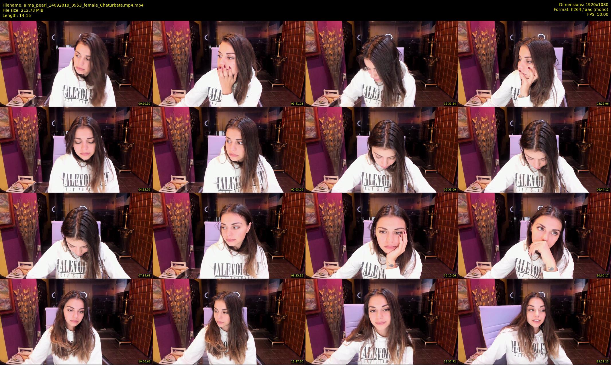 alma_pearl — 15 minute Chaturbate female cam show recording, 1080p, Sep 14, 2019