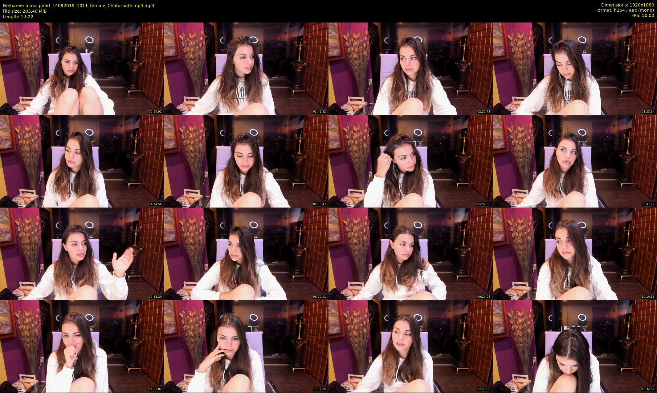 alma_pearl — 15 minute Chaturbate female cam show recording, 1080p, Sep 14, 2019