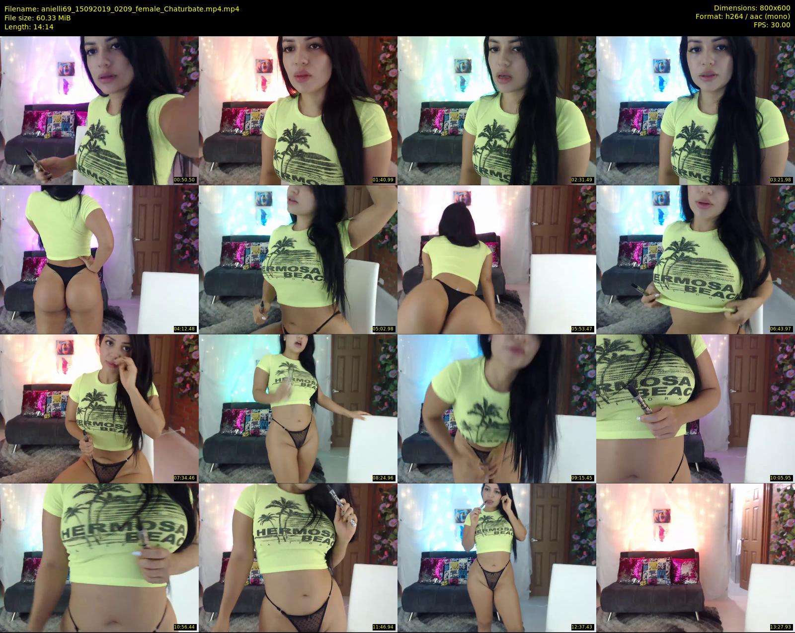 anielli69 — 15 minute Chaturbate female cam show recording, 480p, Sep 15, 2019