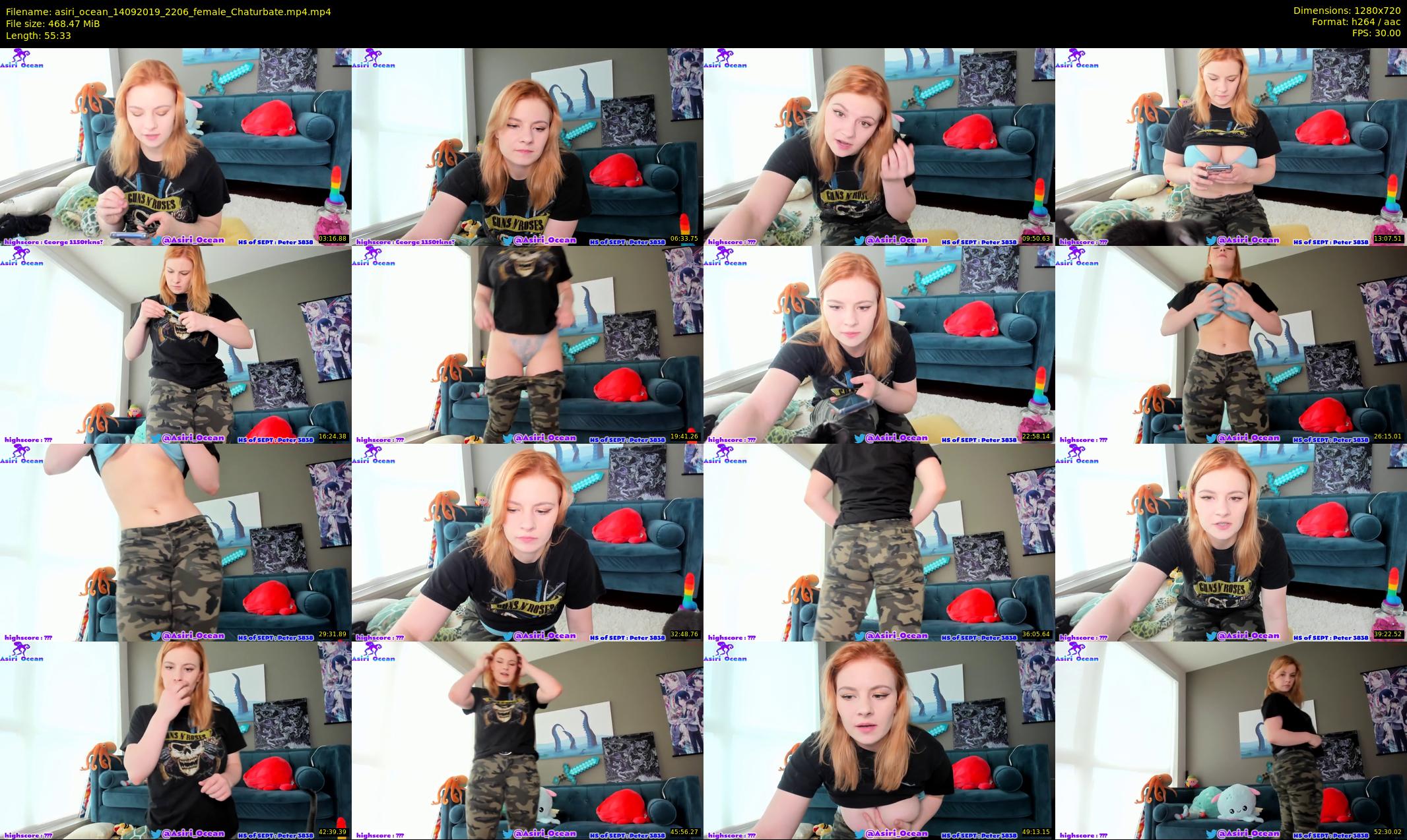 asiri_ocean — 56 minute Chaturbate female cam show recording, 720p, Sep 14, 2019