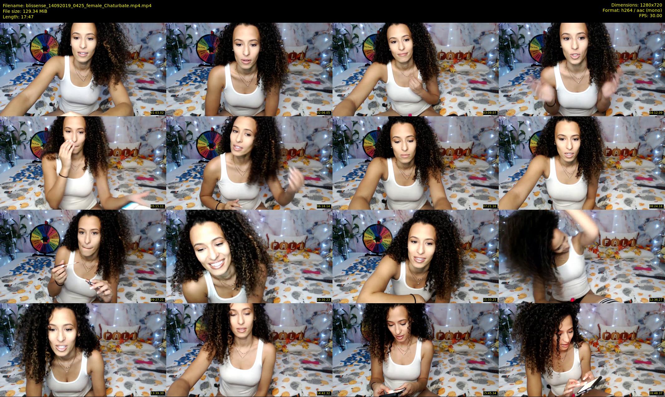 blissense — 18 minute Chaturbate female cam show recording, 720p, Sep 14, 2019