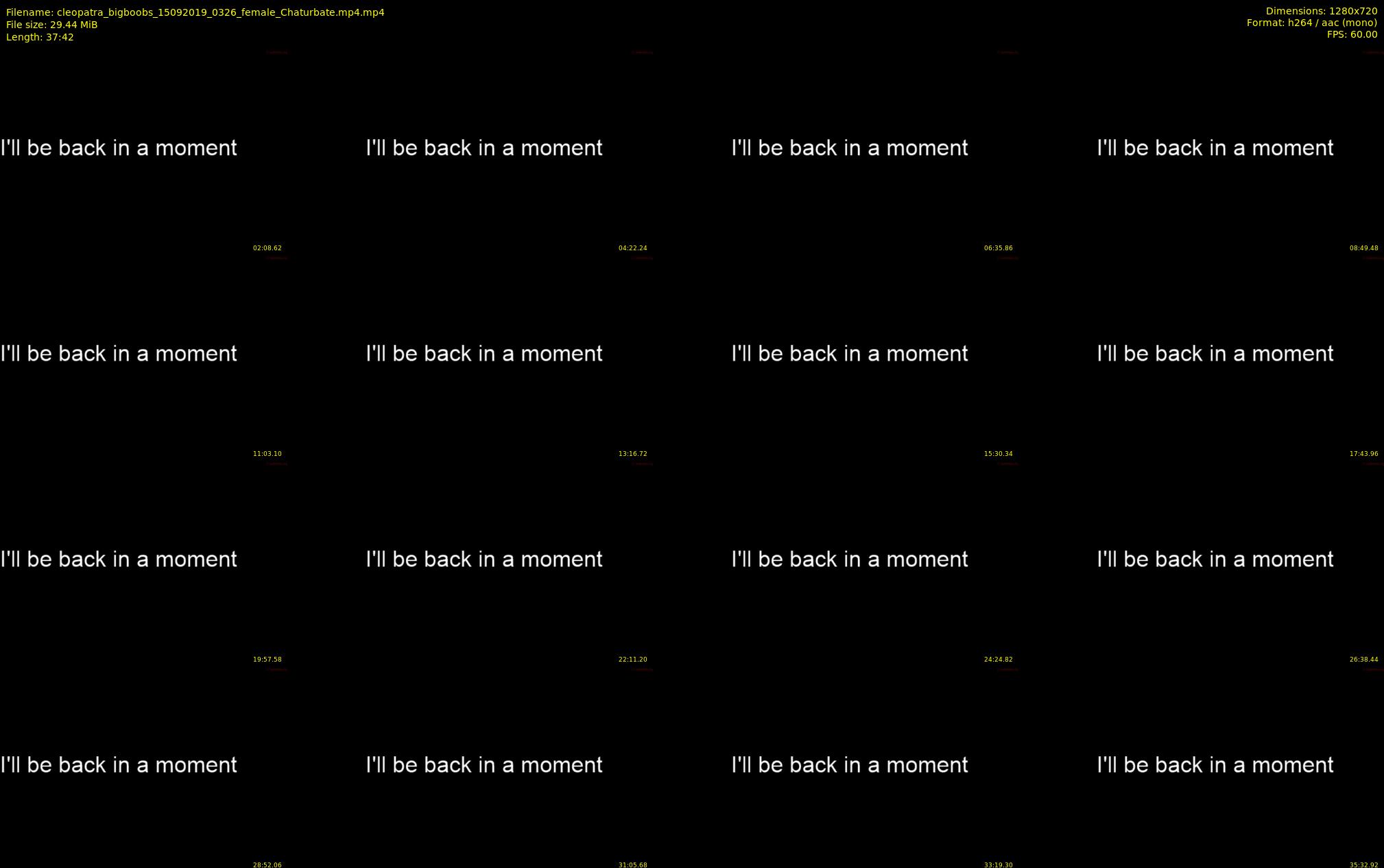 cleopatra_bigboobs — 38 minute Chaturbate female cam show recording, 720p, Sep 15, 2019