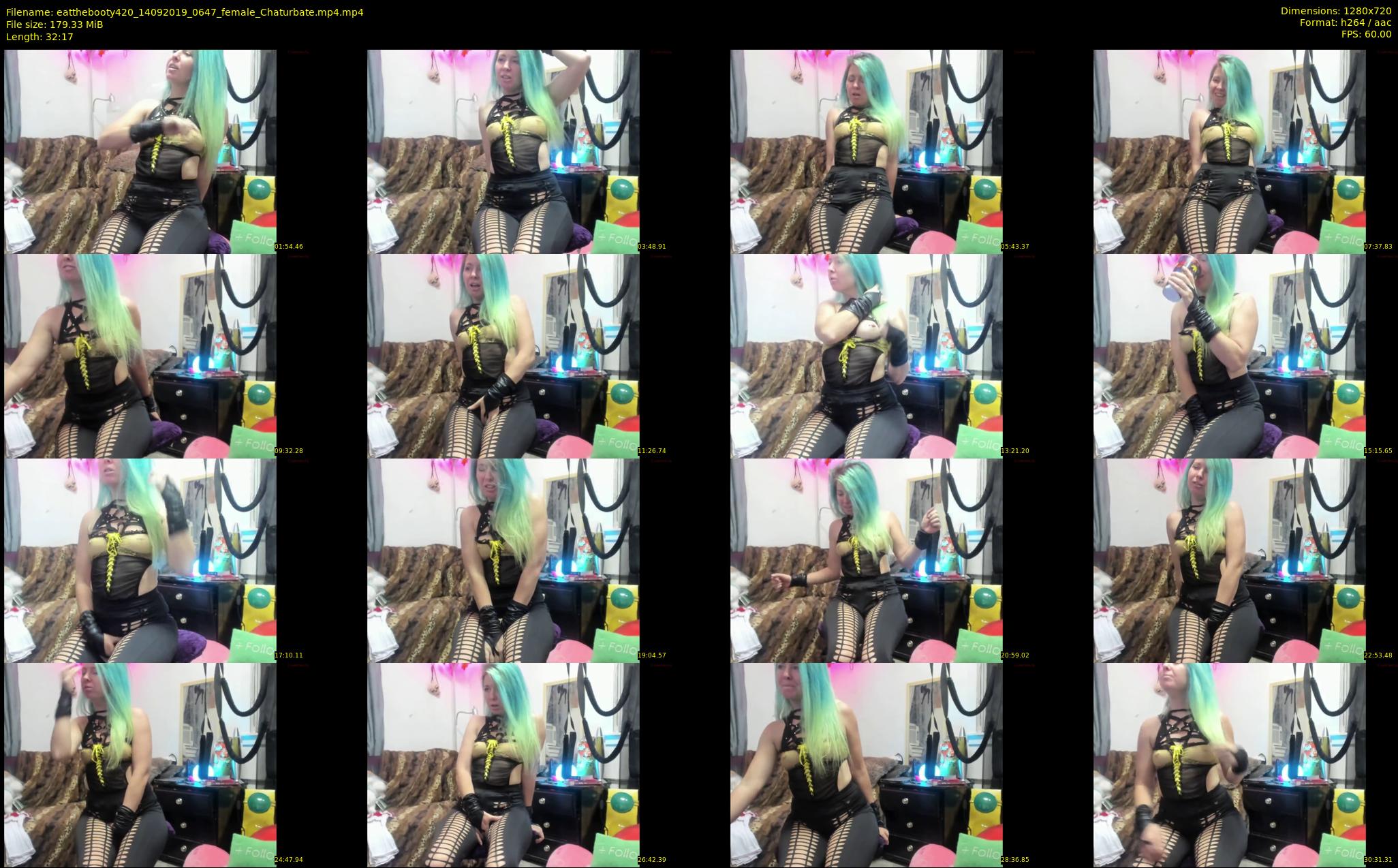 eatthebooty420 — 33 minute Chaturbate female cam show recording, 720p, Sep 14, 2019