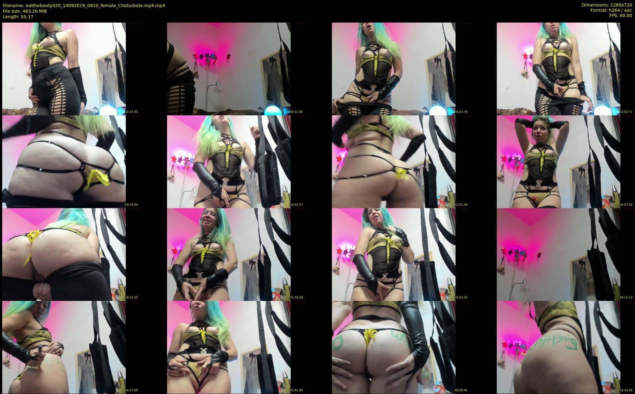 eatthebooty420 — 56 minute Chaturbate female cam show recording, 720p, Sep 14, 2019