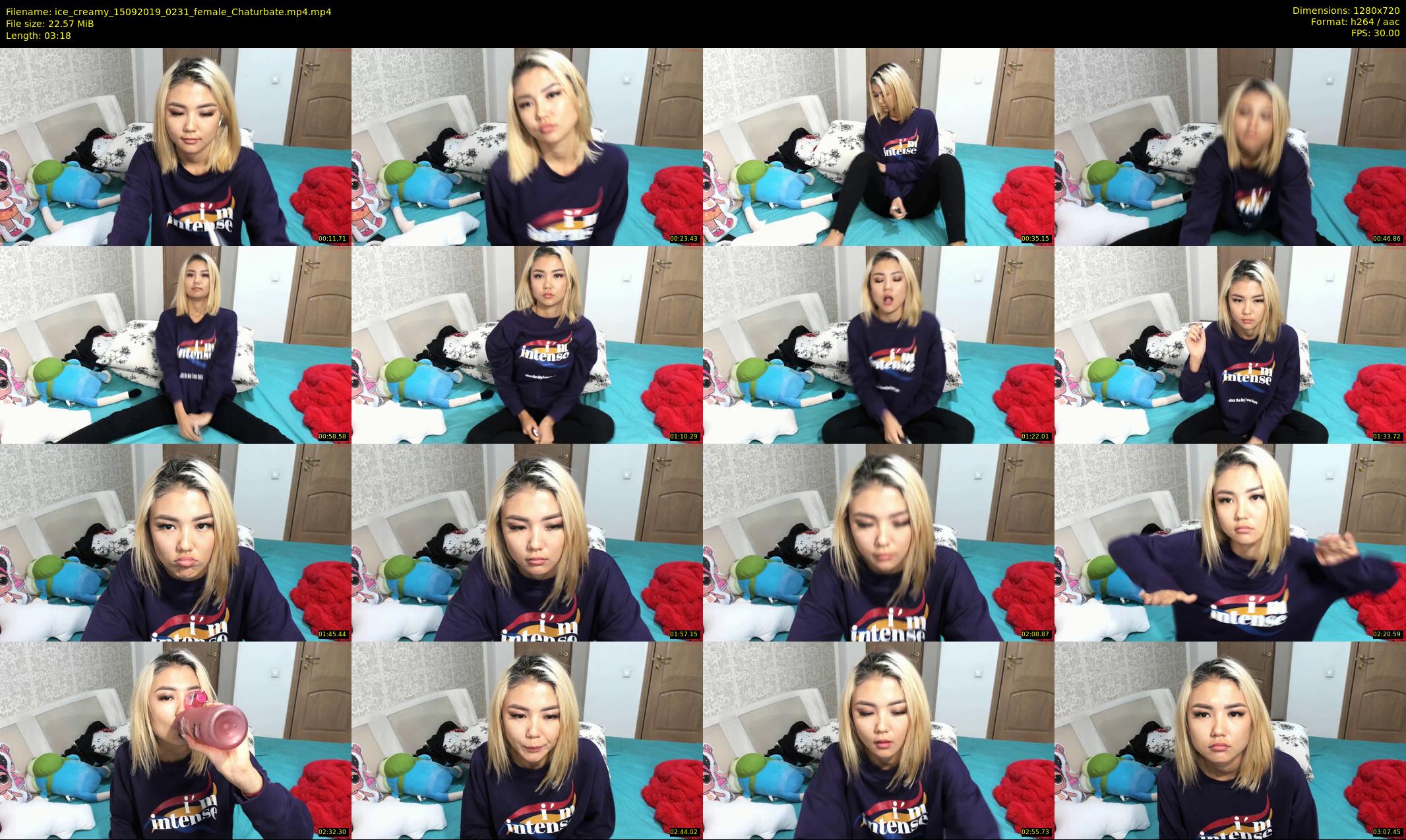 ice_creamy — 4 minute Chaturbate female cam show recording, 720p, Sep 15, 2019