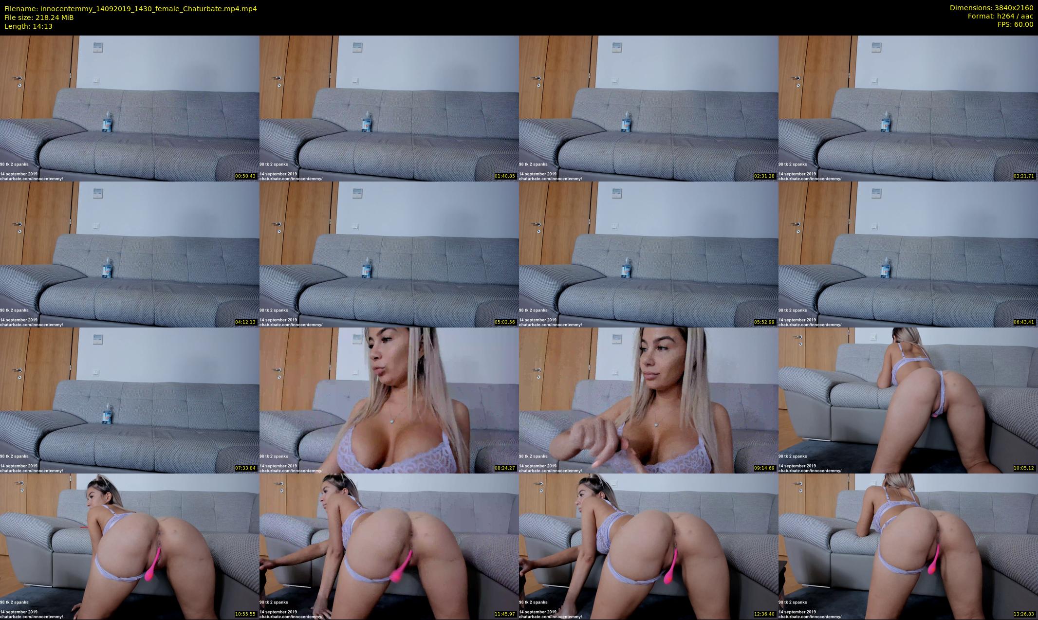 innocentemmy — 15 minute Chaturbate female cam show recording, 4K, Sep 14, 2019