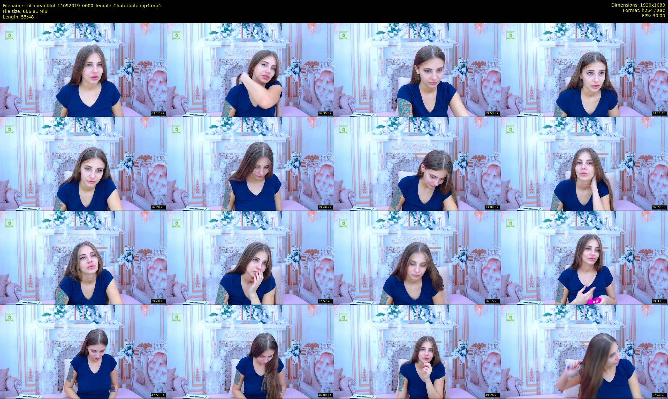 juliabeautiful — 56 minute Chaturbate female cam show recording, 1080p, Sep 14, 2019