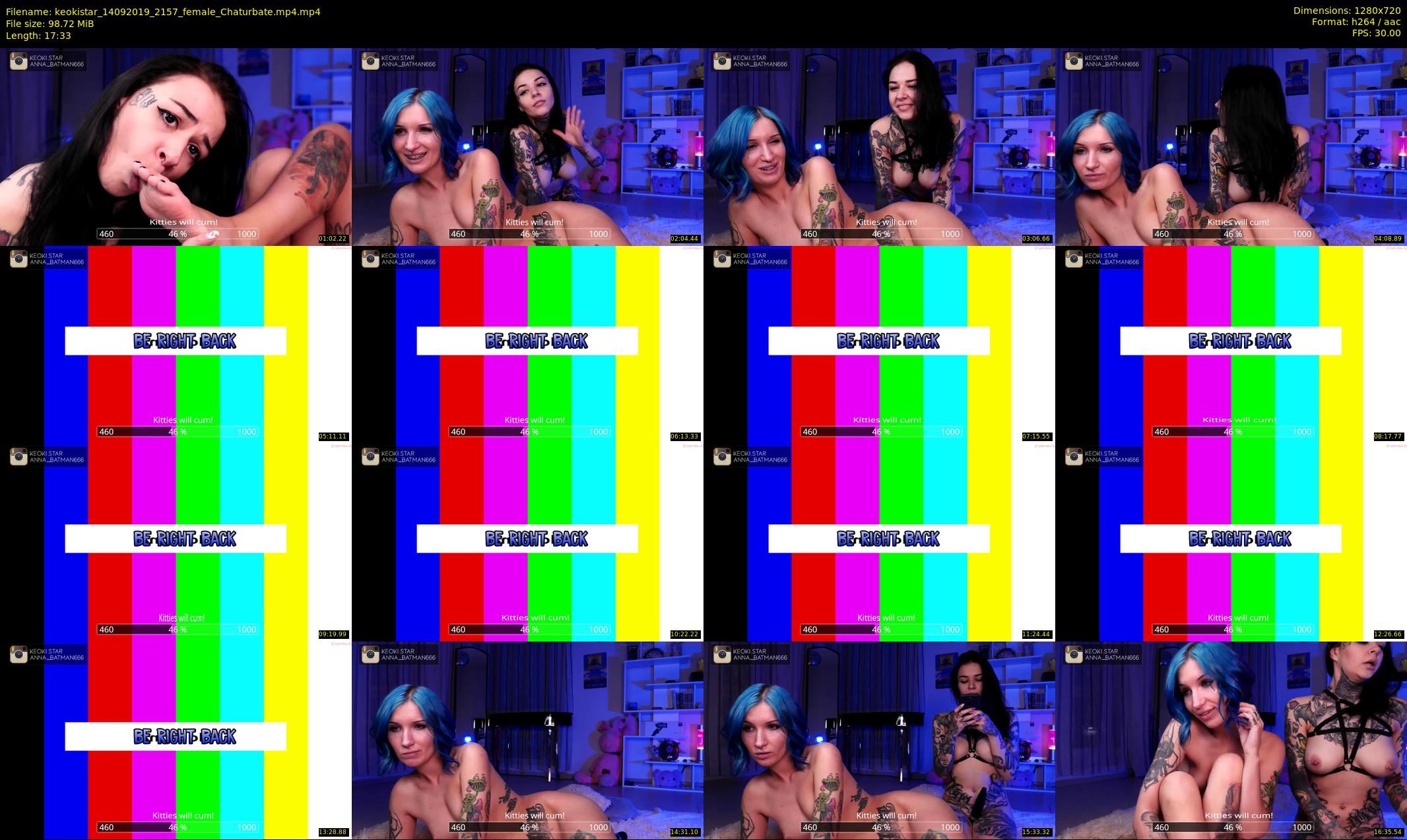 keokistar — 18 minute Chaturbate female cam show recording, 720p, Sep 14, 2019