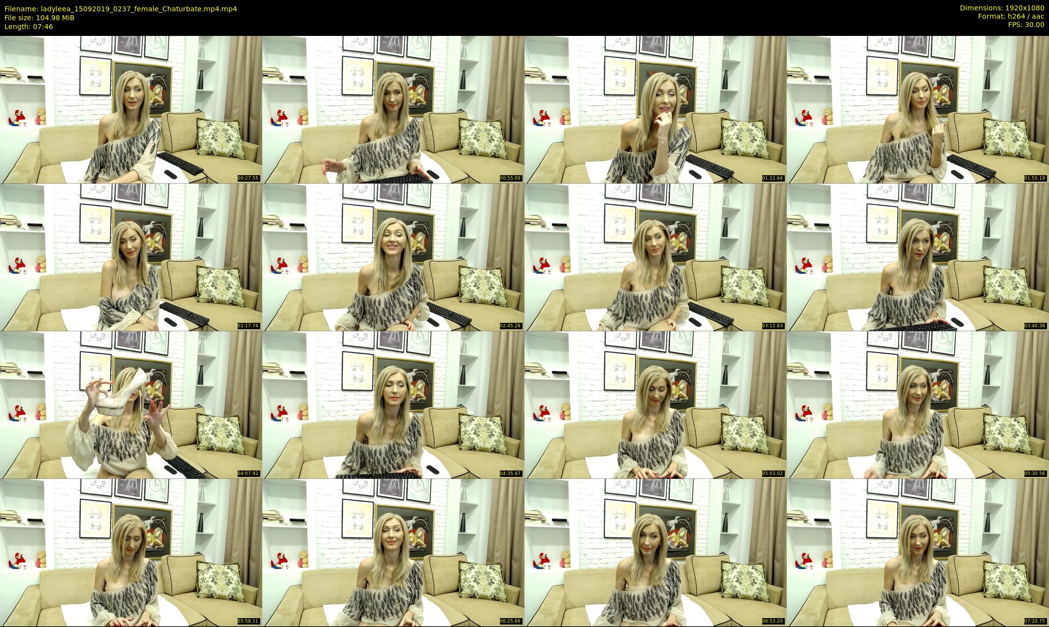 ladyleea — 8 minute Chaturbate female cam show recording, 1080p, Sep 15, 2019