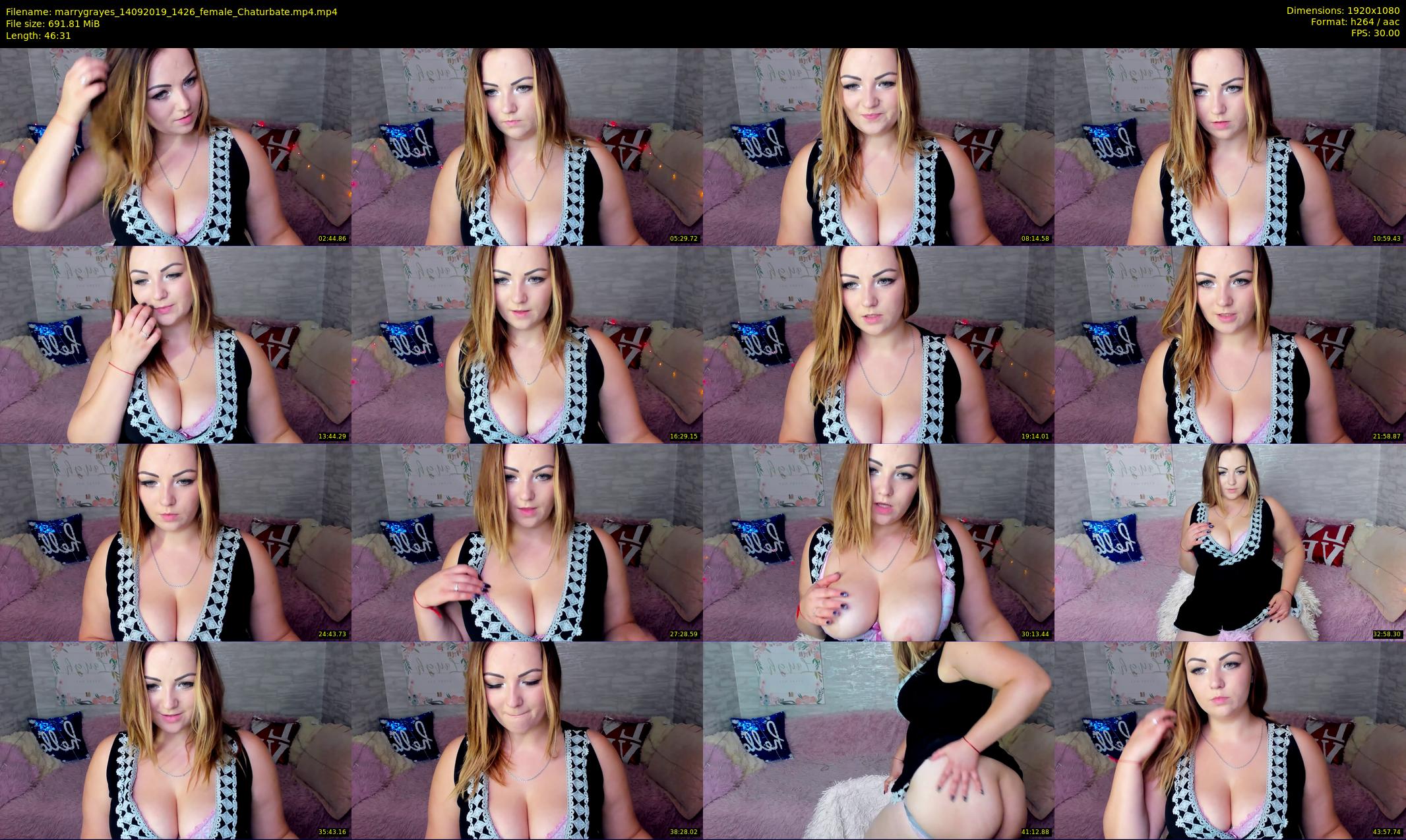 marrygrayes — 47 minute Chaturbate female cam show recording, 1080p, Sep 14, 2019