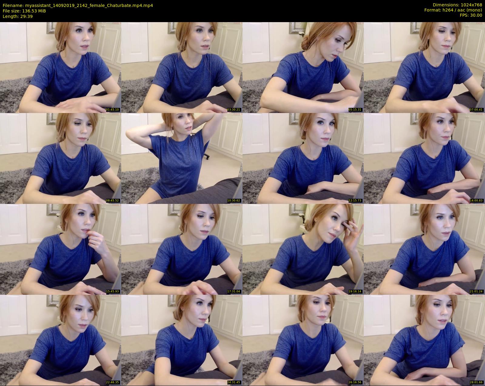 myassistant — 30 minute Chaturbate female cam show recording, 720p, Sep 14, 2019