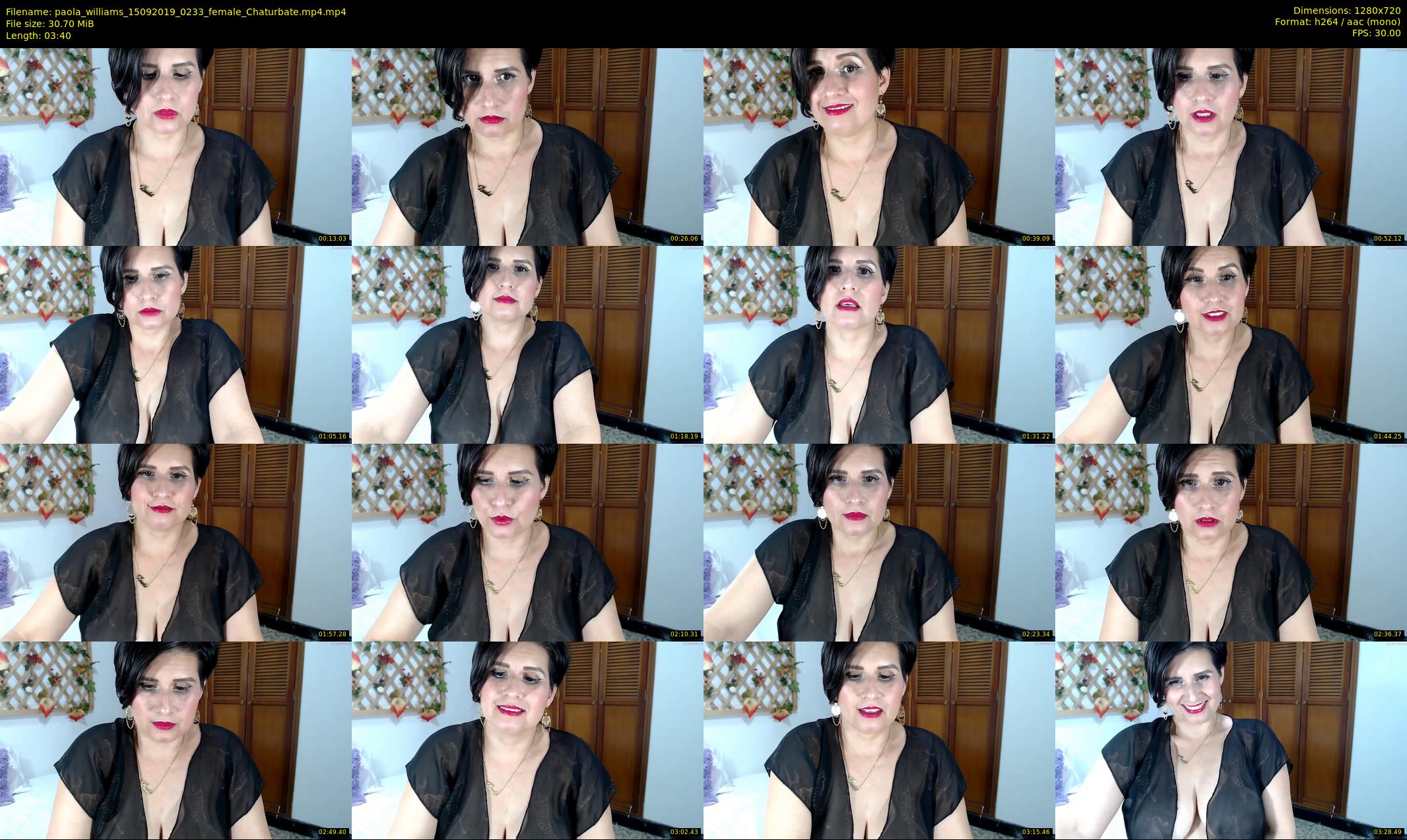 paola_williams — 4 minute Chaturbate female cam show recording, 720p, Sep 15, 2019
