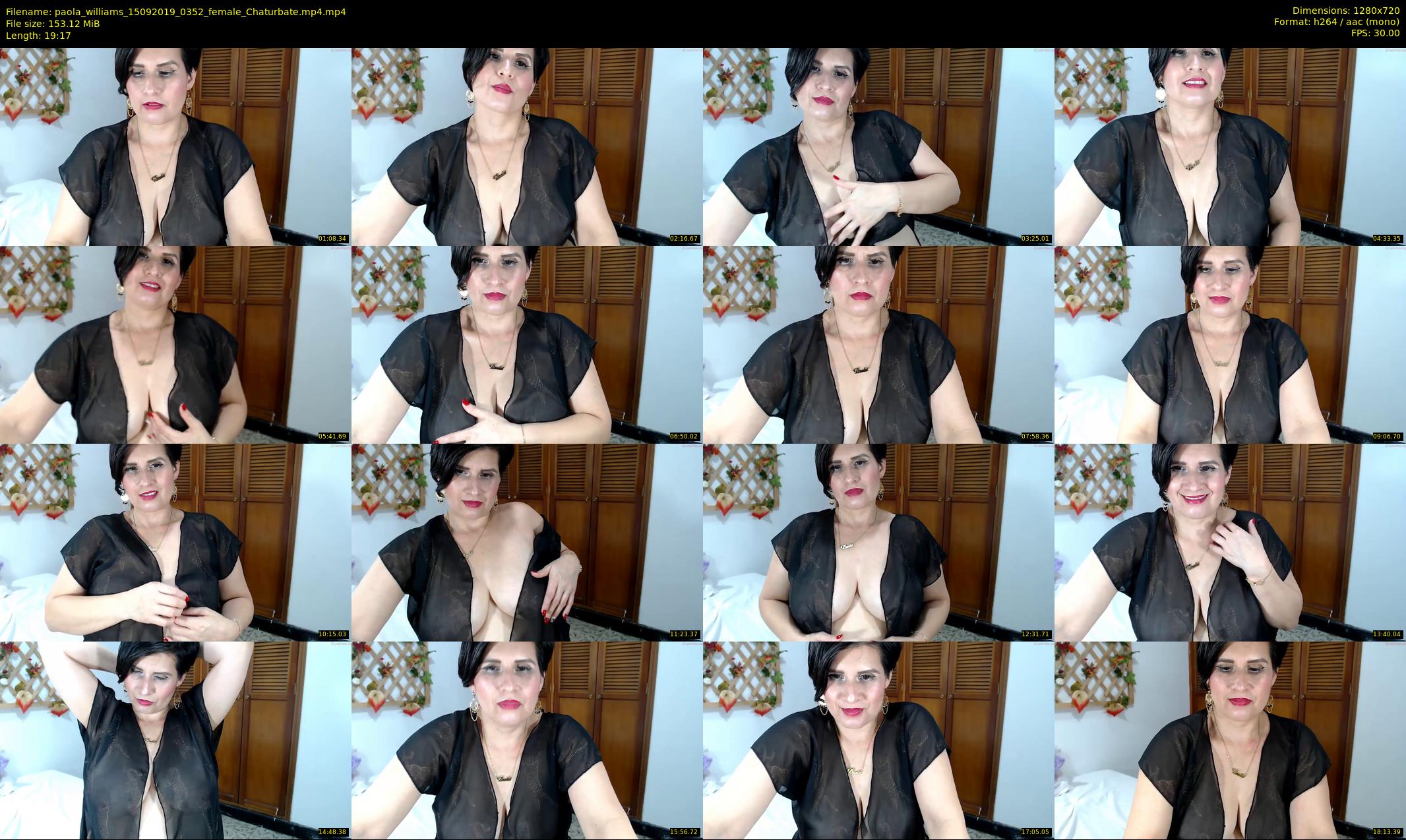 paola_williams — 20 minute Chaturbate female cam show recording, 720p, Sep 15, 2019