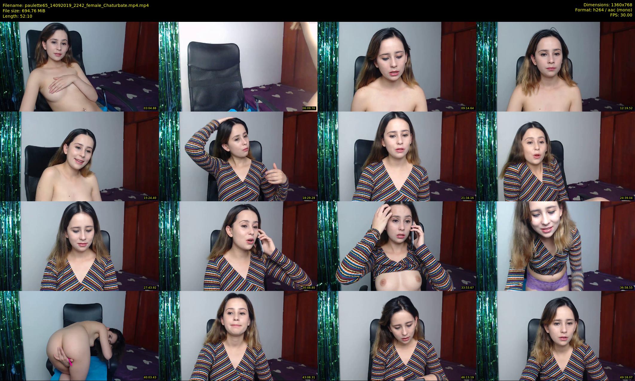 paulette65 — 53 minute Chaturbate female cam show recording, 720p, Sep 14, 2019