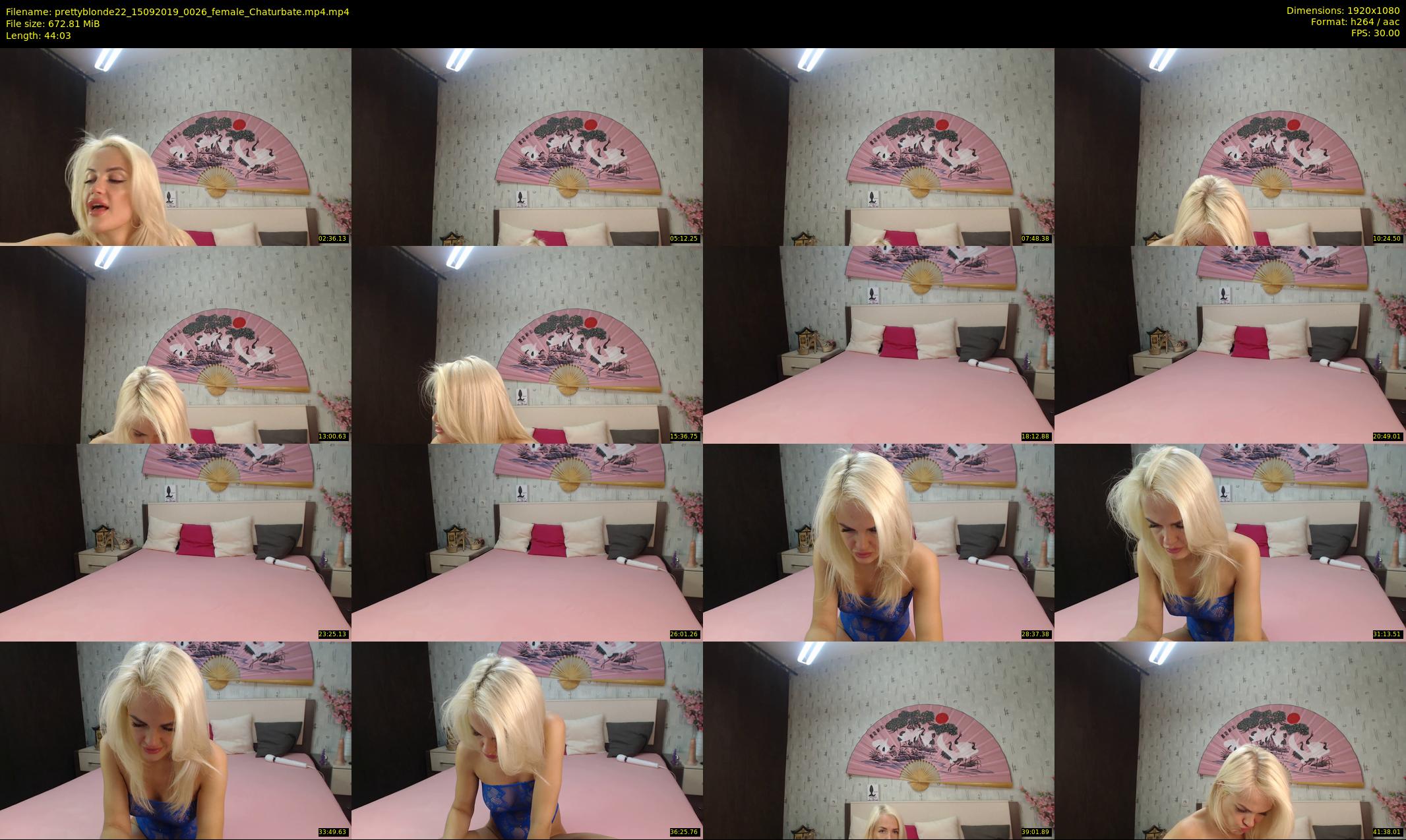 prettyblonde22 — 45 minute Chaturbate female cam show recording, 1080p, Sep 15, 2019