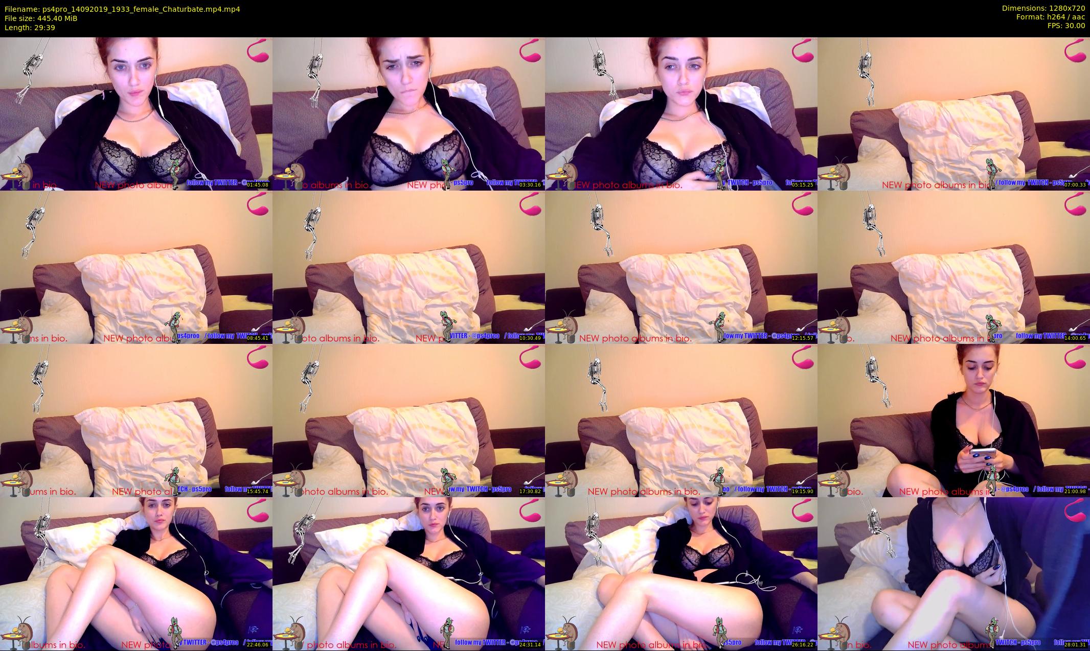 ps4pro — 30 minute Chaturbate female cam show recording, 720p, Sep 14, 2019