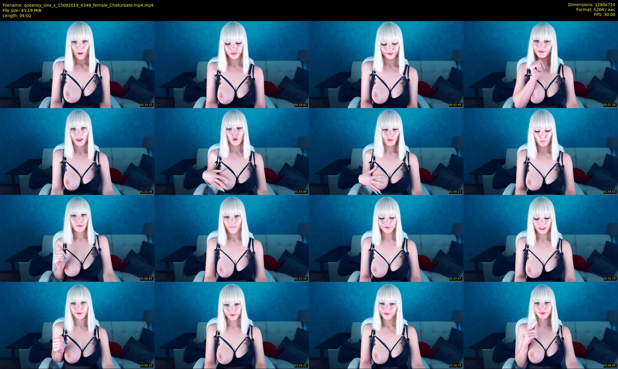 queensy_sins_x — 5 minute Chaturbate female cam show recording, 720p, Sep 15, 2019