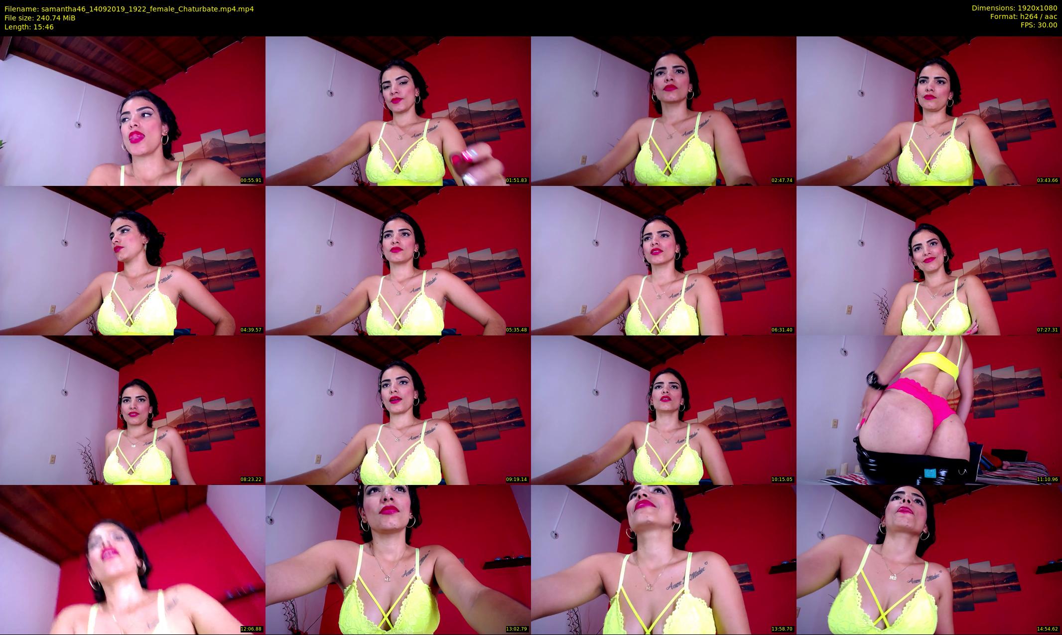 samantha46 — 16 minute Chaturbate female cam show recording, 1080p, Sep 14, 2019