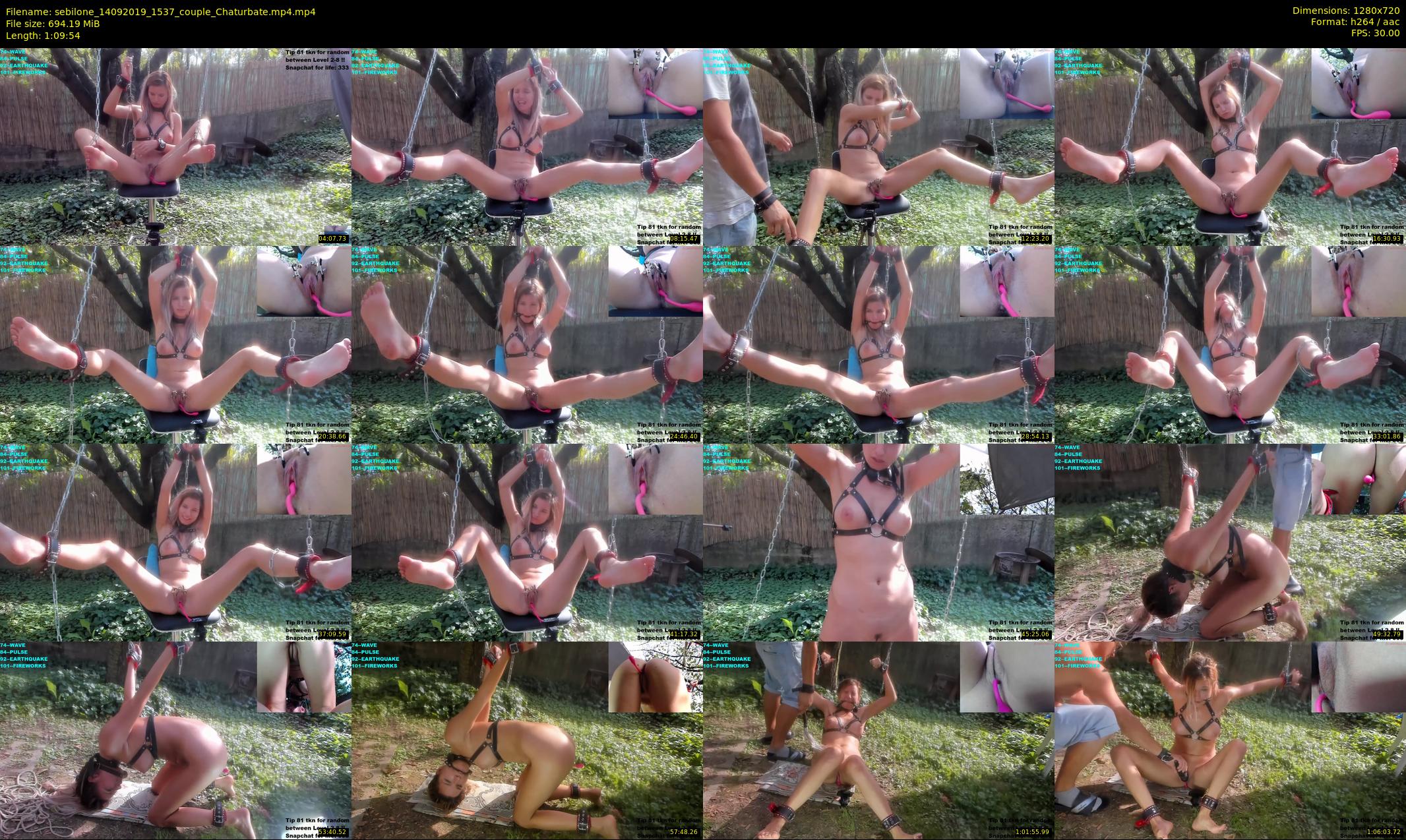 sebilone — 70 minute Chaturbate couple cam show recording, 720p, Sep 14, 2019