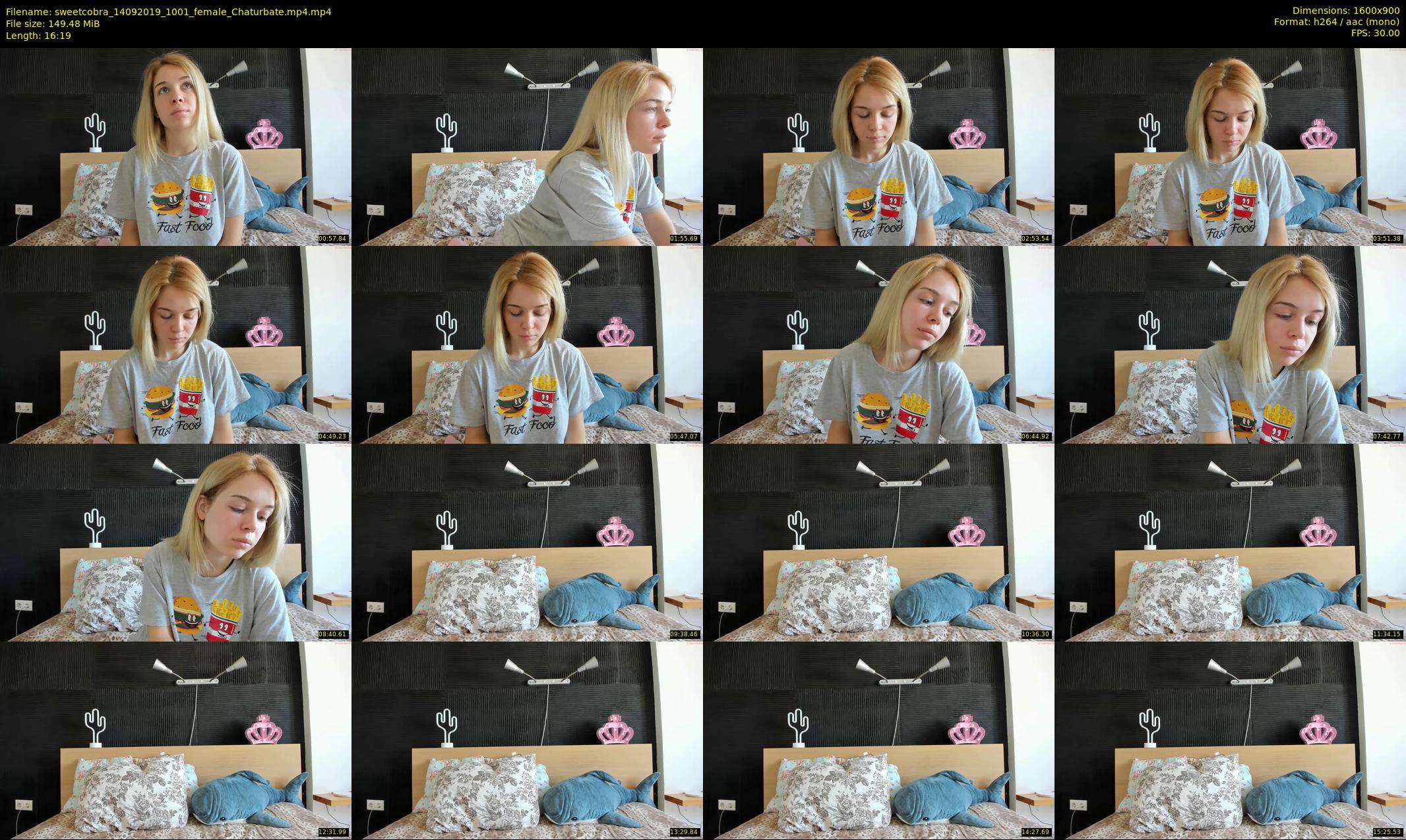 sweetcobra — 17 minute Chaturbate female cam show recording, 720p, Sep 14, 2019