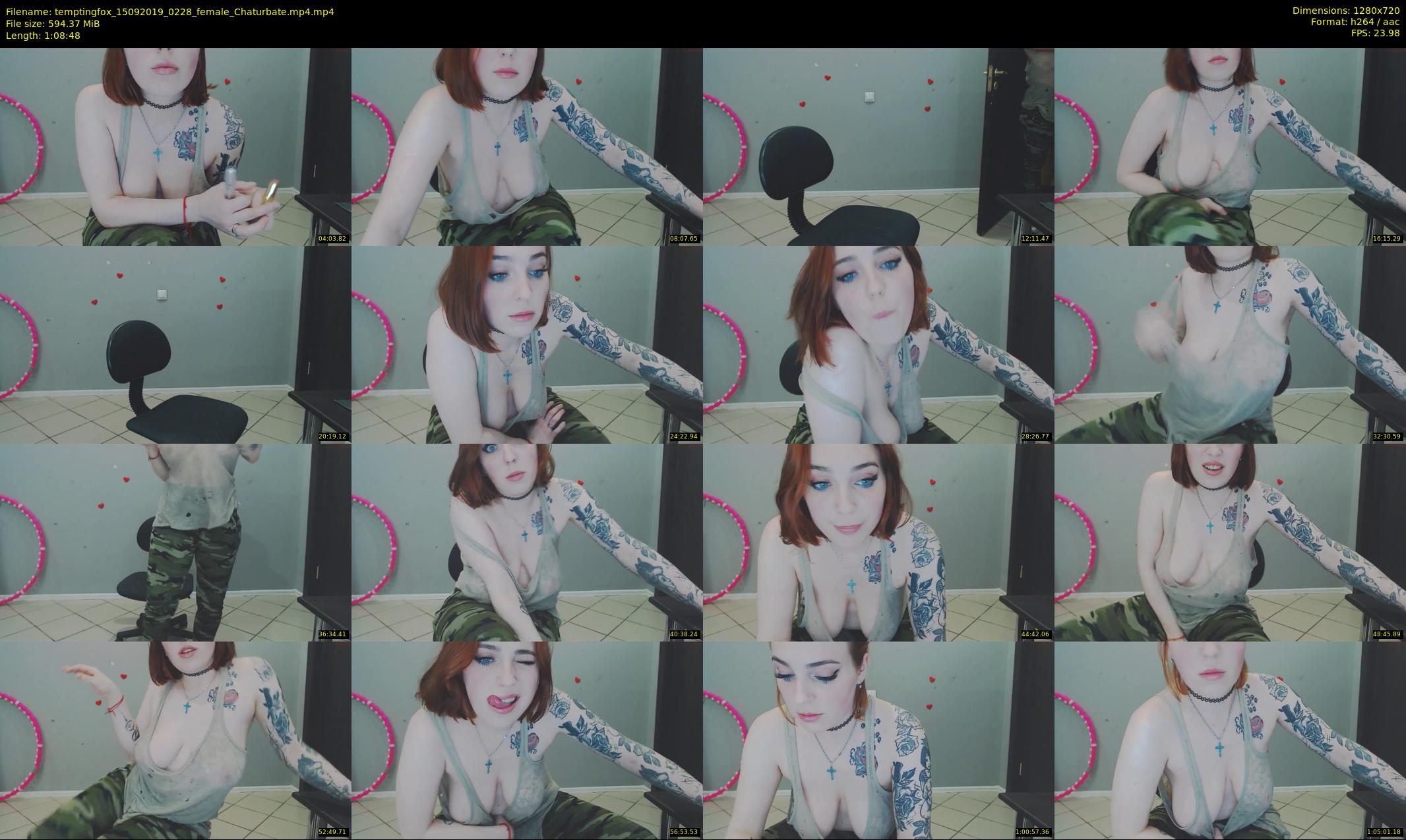 temptingfox — 69 minute Chaturbate female cam show recording, 720p, Sep 15, 2019