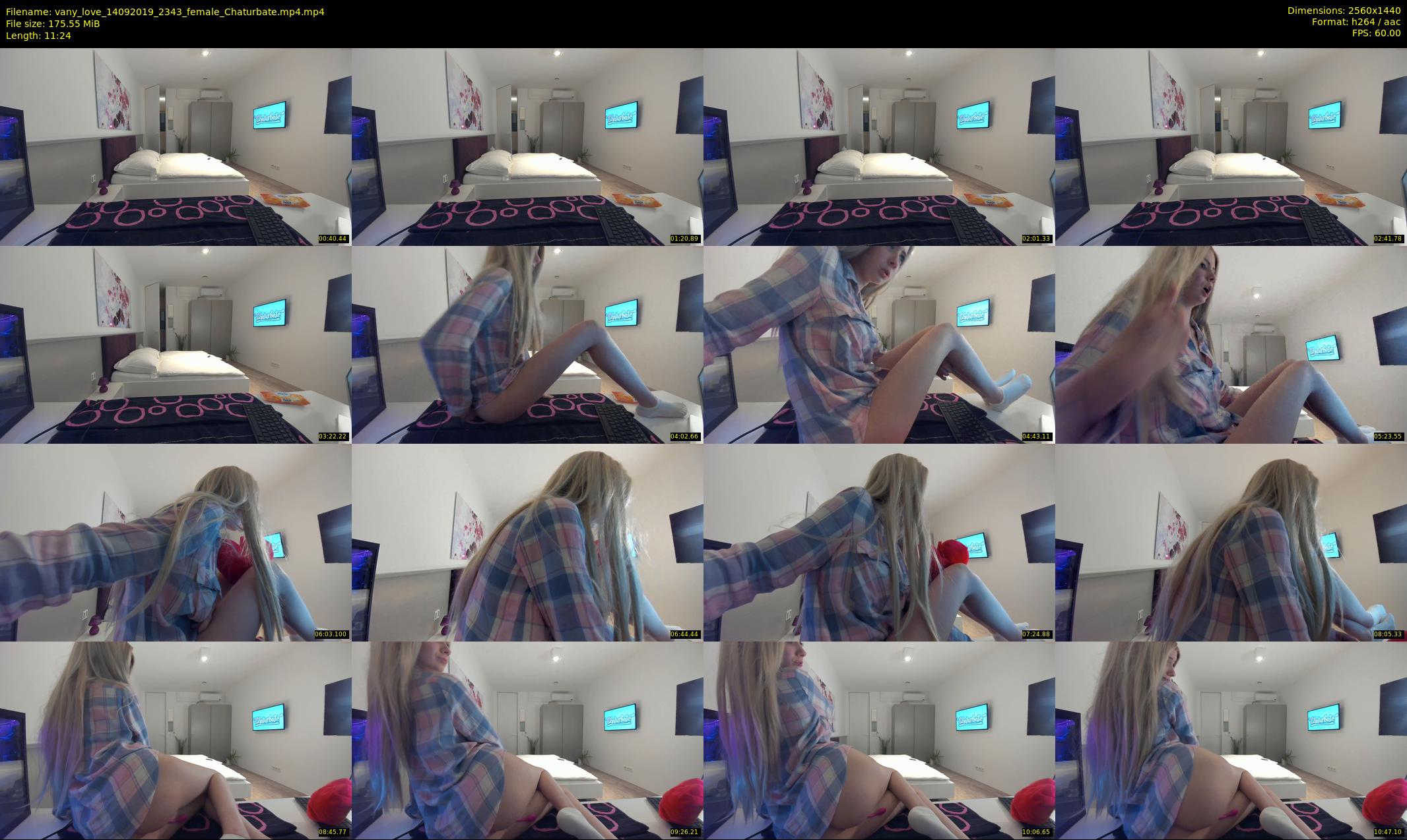 vany_love — 12 minute Chaturbate female cam show recording, 1080p, Sep 14, 2019