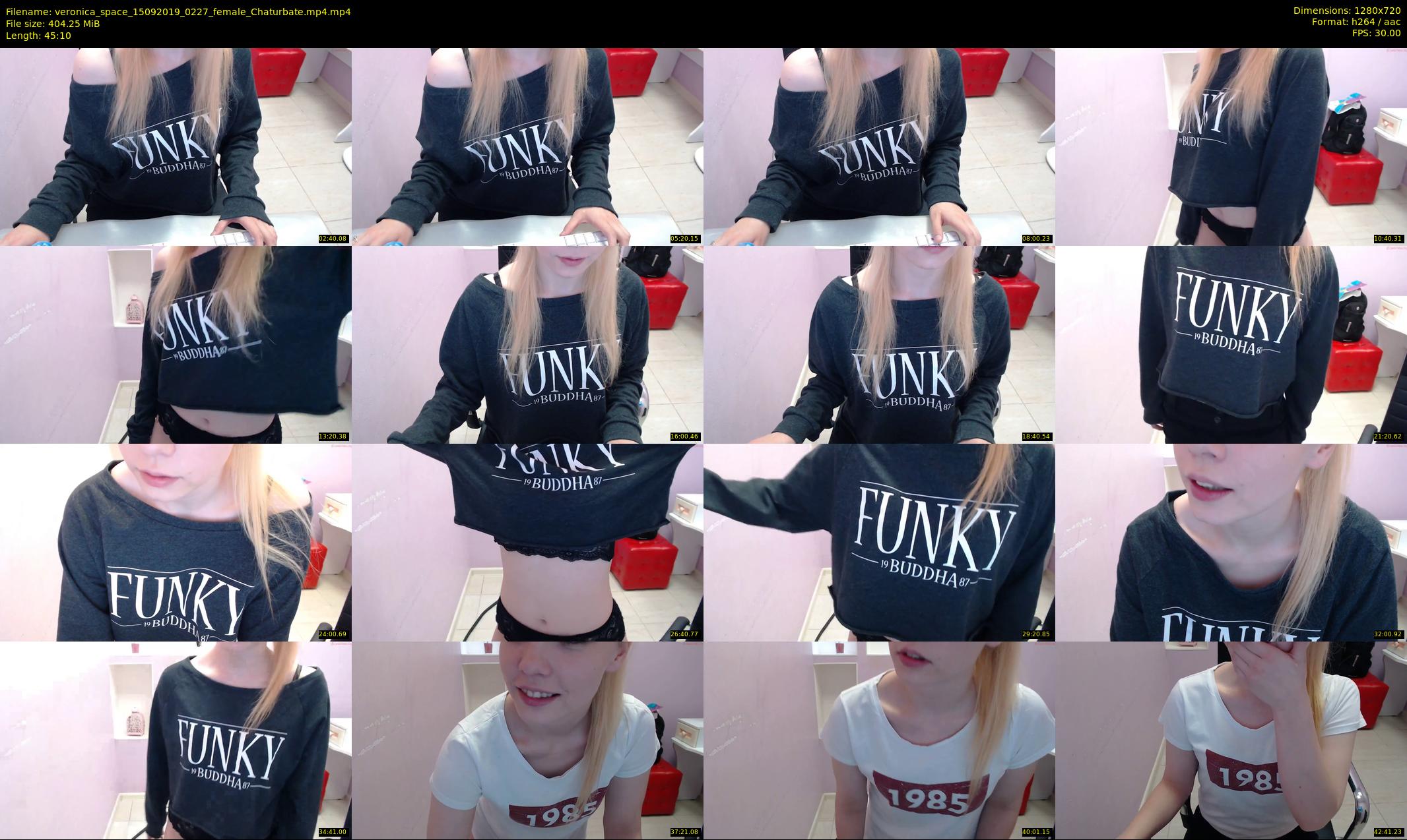 veronica_space — 46 minute Chaturbate female cam show recording, 720p, Sep 15, 2019