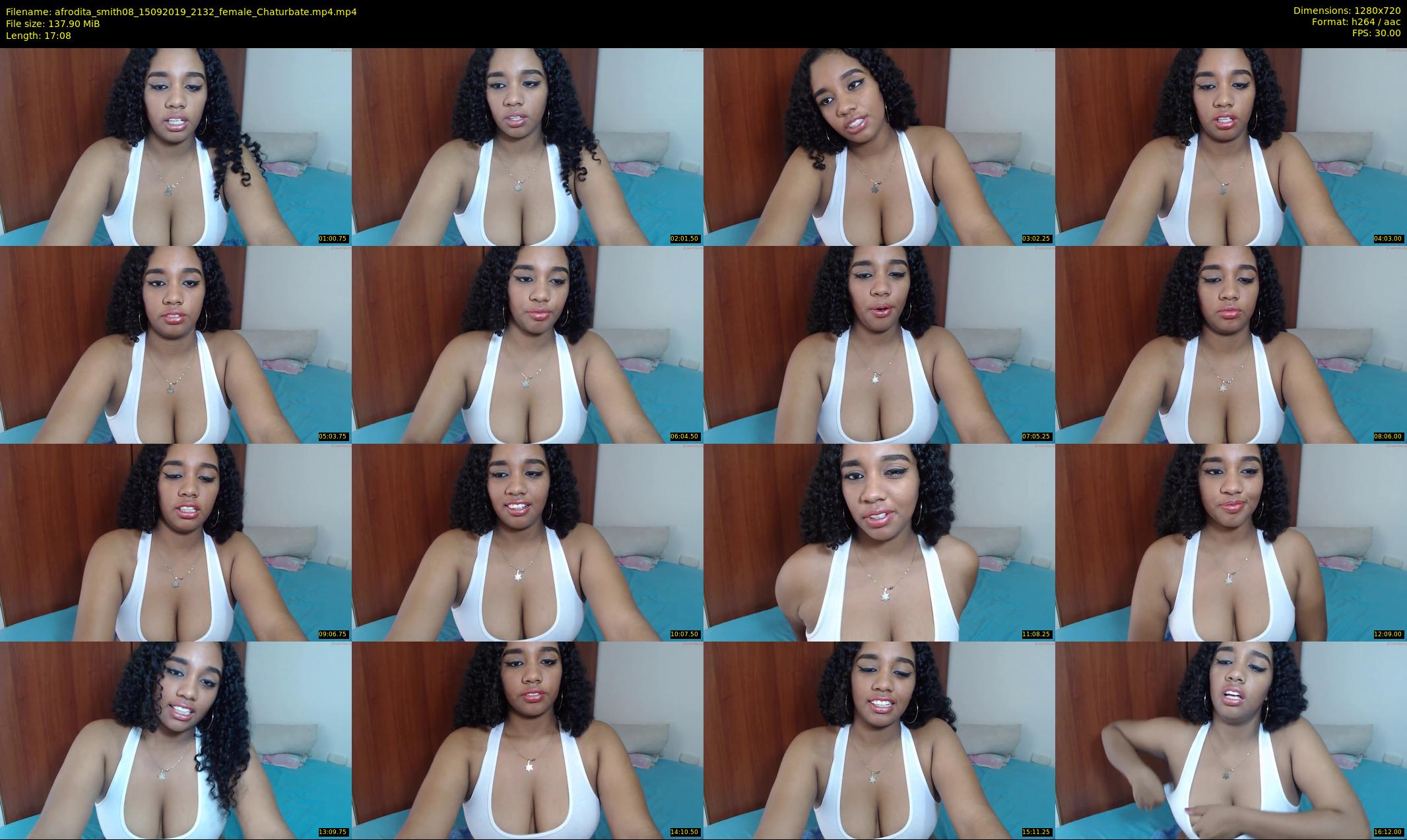 afrodita_smith08 — 18 minute Chaturbate female cam show recording, 720p, Sep 15, 2019