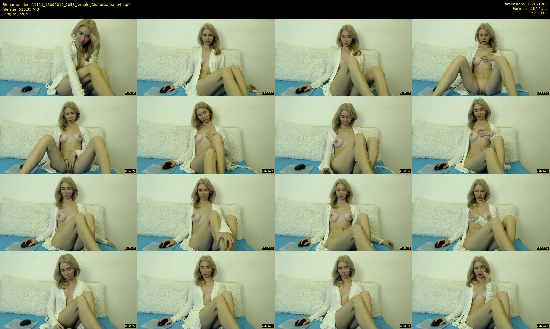 alena11111 — 36 minute Chaturbate female cam show recording, 1080p, Sep 15, 2019