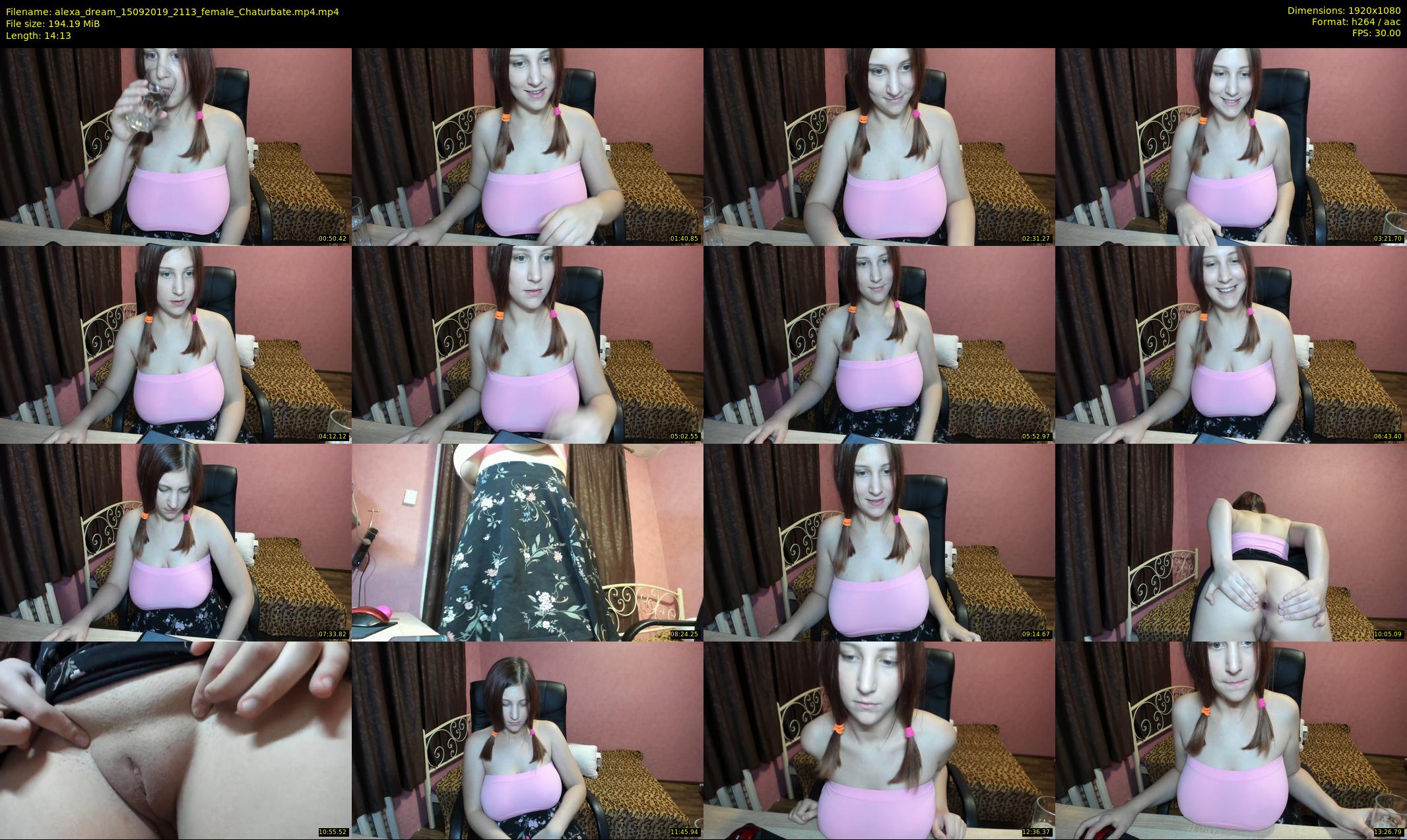 alexa_dream — 15 minute Chaturbate female cam show recording, 1080p, Sep 15, 2019