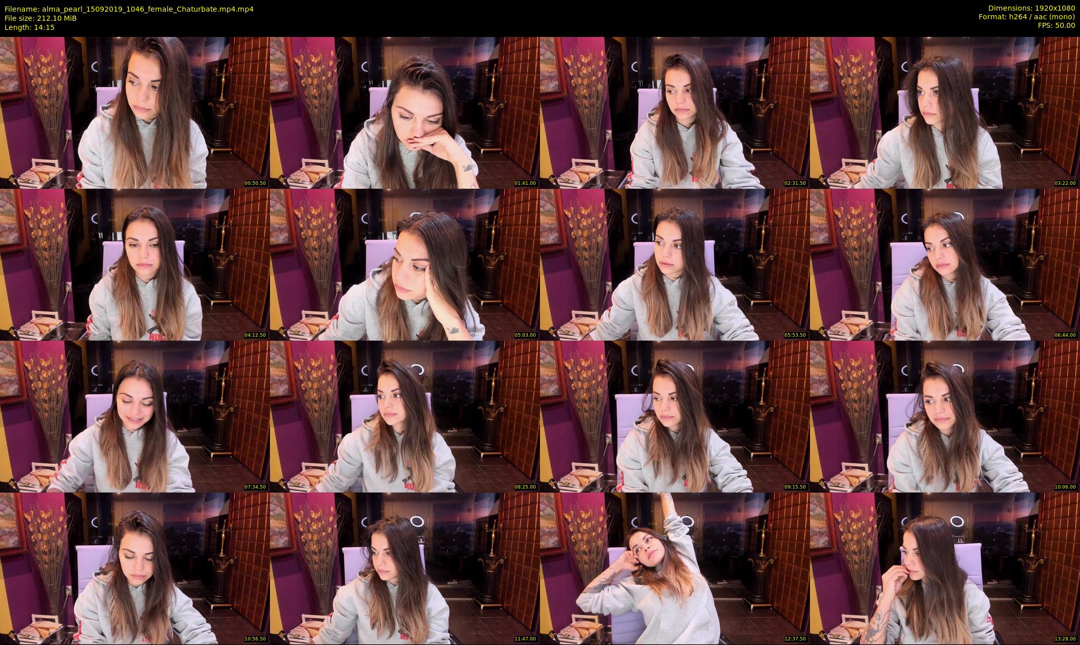 alma_pearl — 15 minute Chaturbate female cam show recording, 1080p, Sep 15, 2019