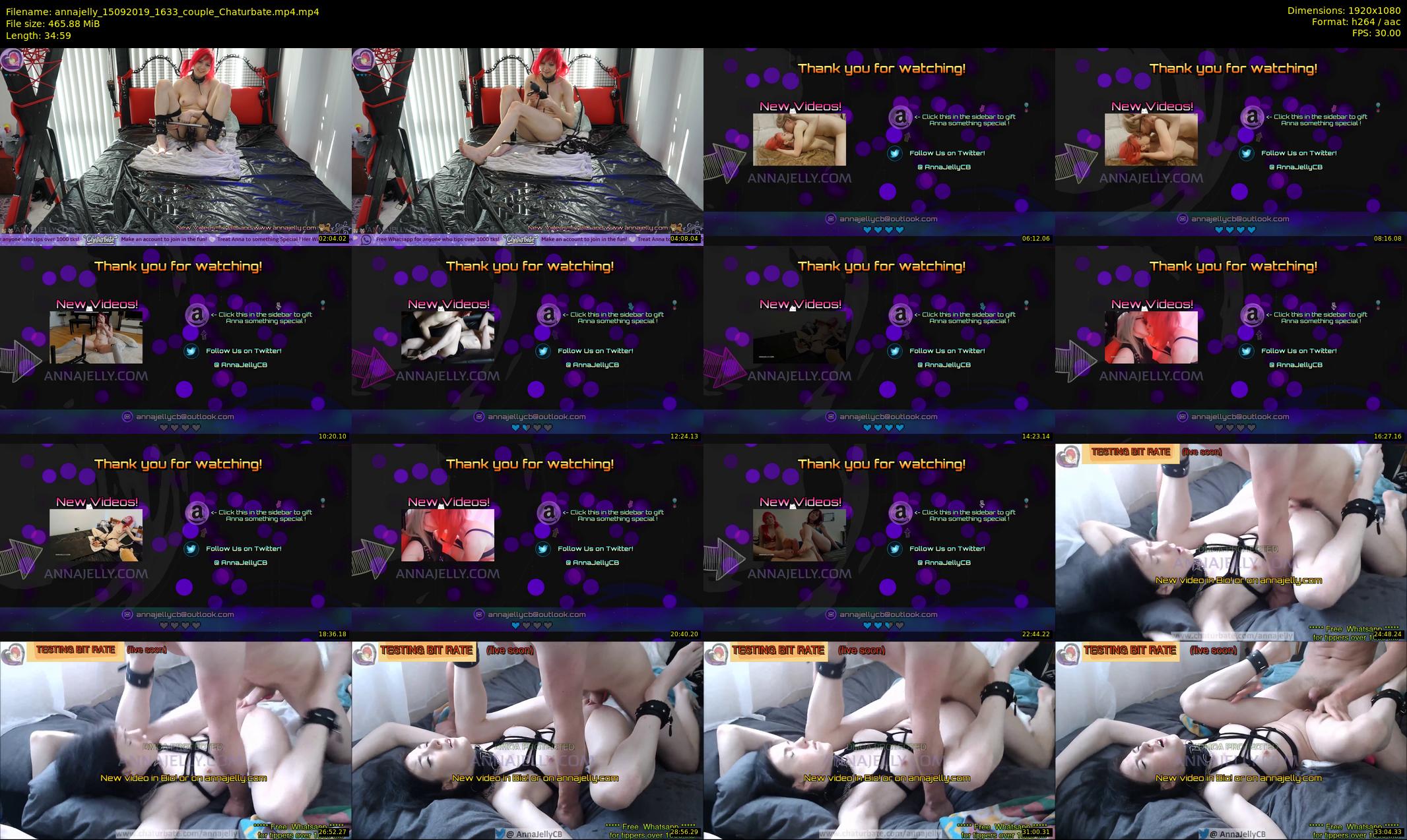 annajelly — 35 minute Chaturbate couple cam show recording, 1080p, Sep 15, 2019