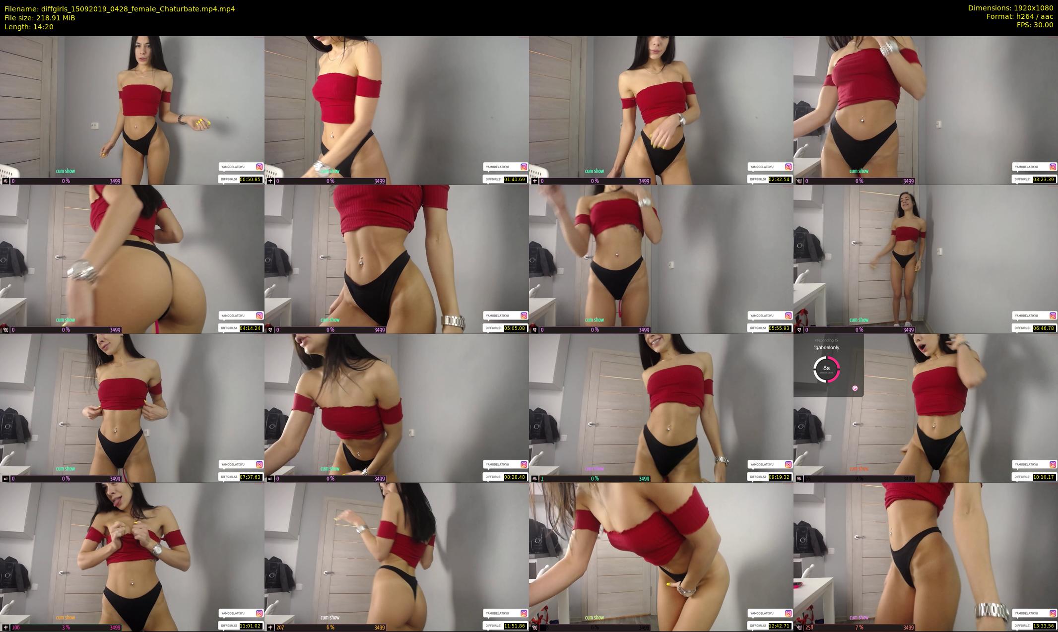 diffgirls — 15 minute Chaturbate female cam show recording, 1080p, Sep 15, 2019