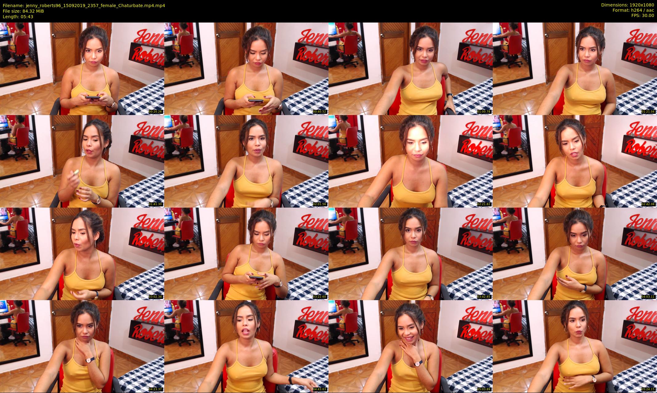 jenny_roberts96 — 6 minute Chaturbate female cam show recording, 1080p, Sep 15, 2019