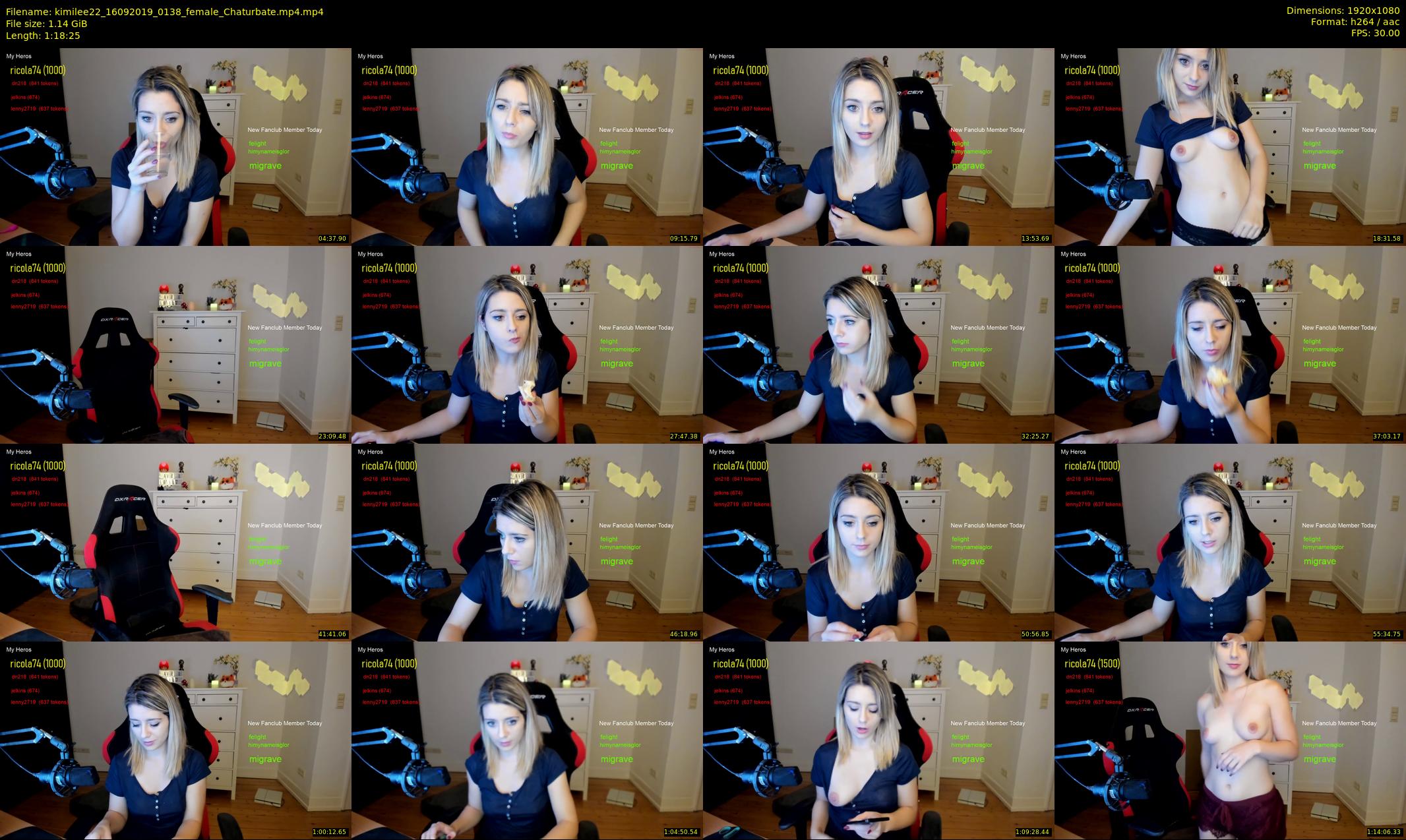 kimilee22 — 79 minute Chaturbate female cam show recording, 1080p, Sep 16, 2019