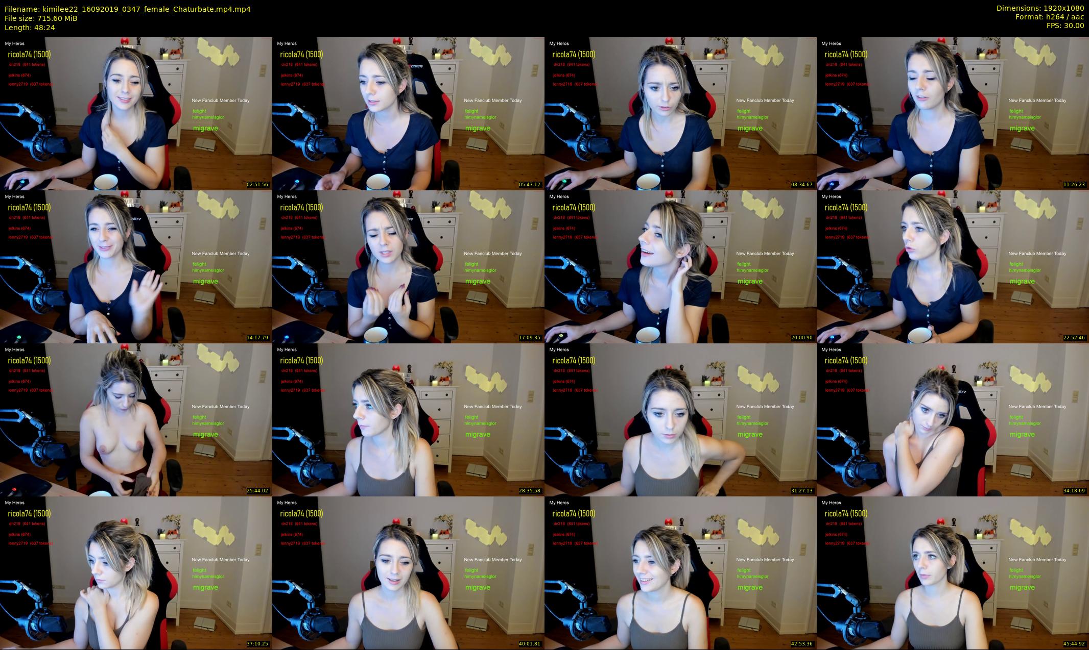 kimilee22 — 49 minute Chaturbate female cam show recording, 1080p, Sep 16, 2019