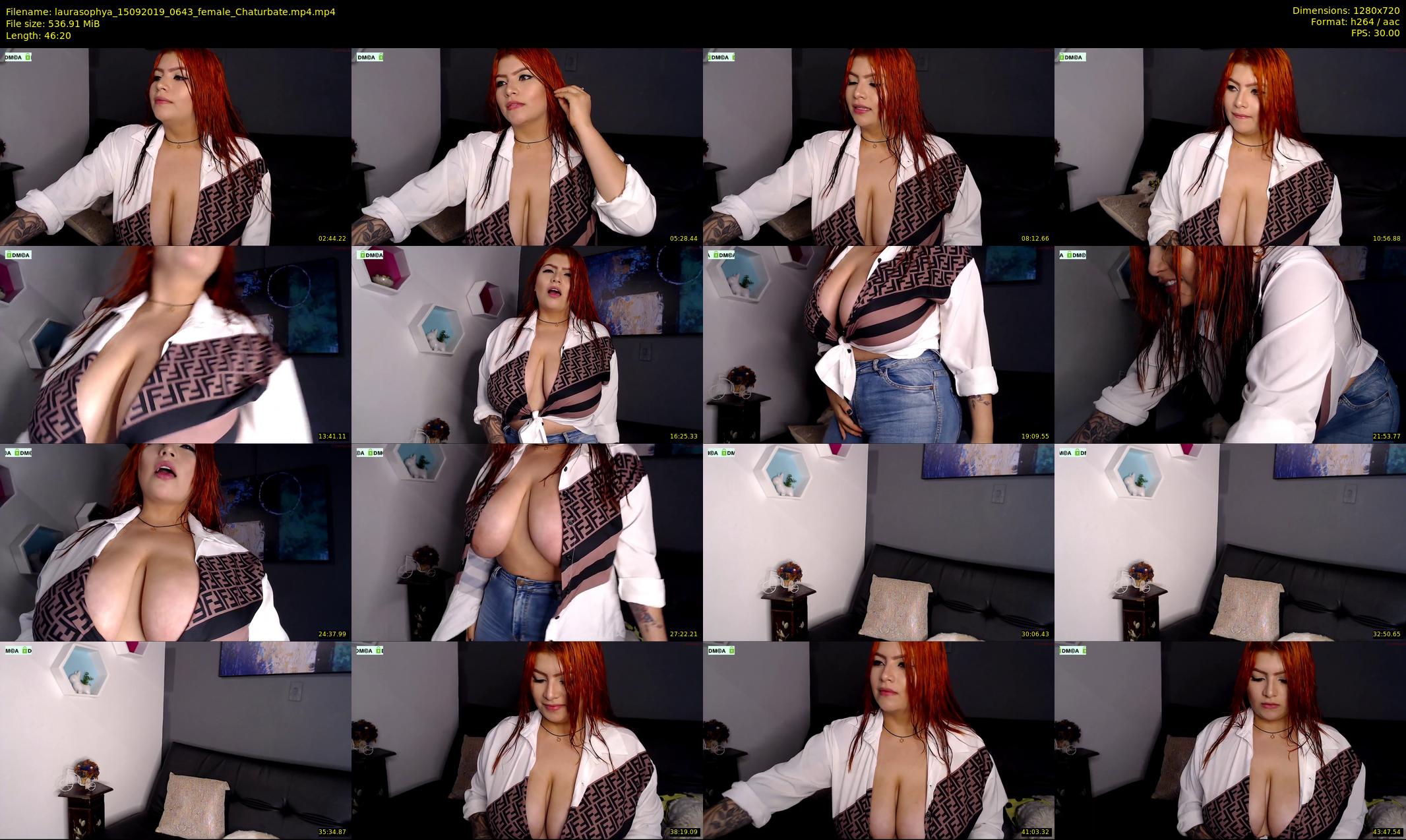 laurasophya — 47 minute Chaturbate female cam show recording, 720p, Sep 15, 2019
