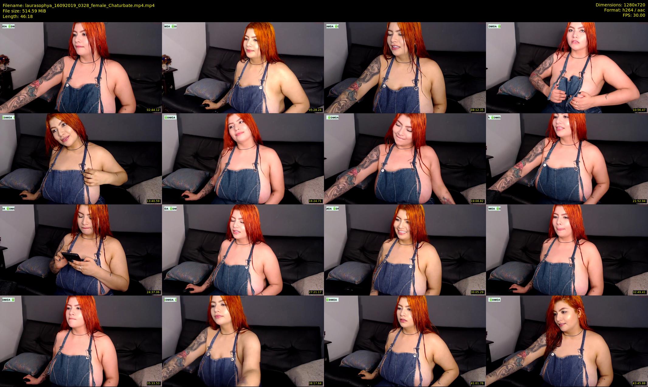 laurasophya — 47 minute Chaturbate female cam show recording, 720p, Sep 16, 2019