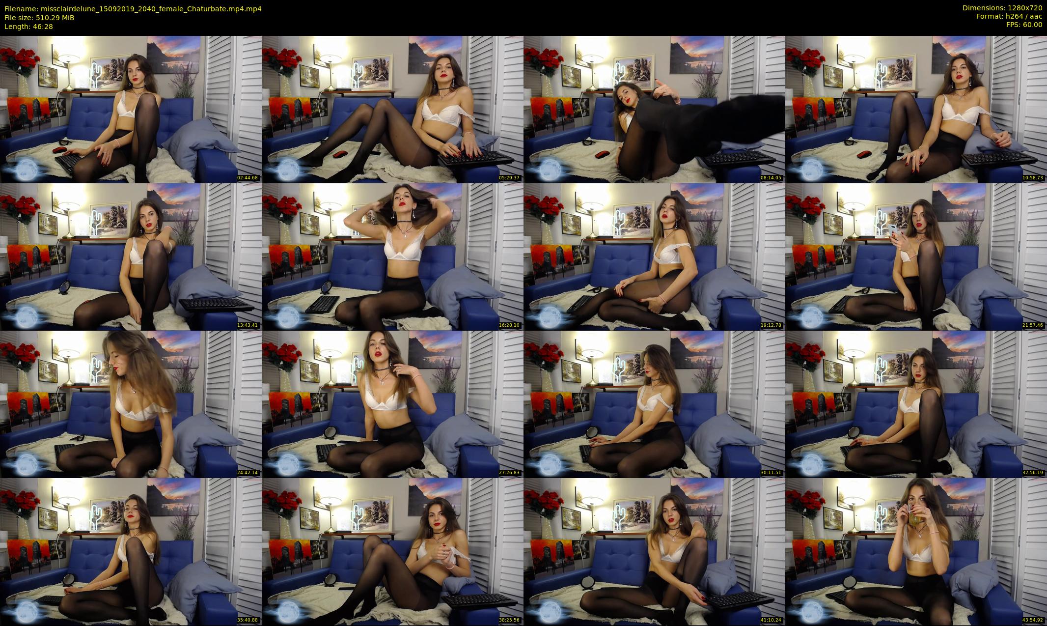 missclairdelune — 47 minute Chaturbate female cam show recording, 720p, Sep 15, 2019