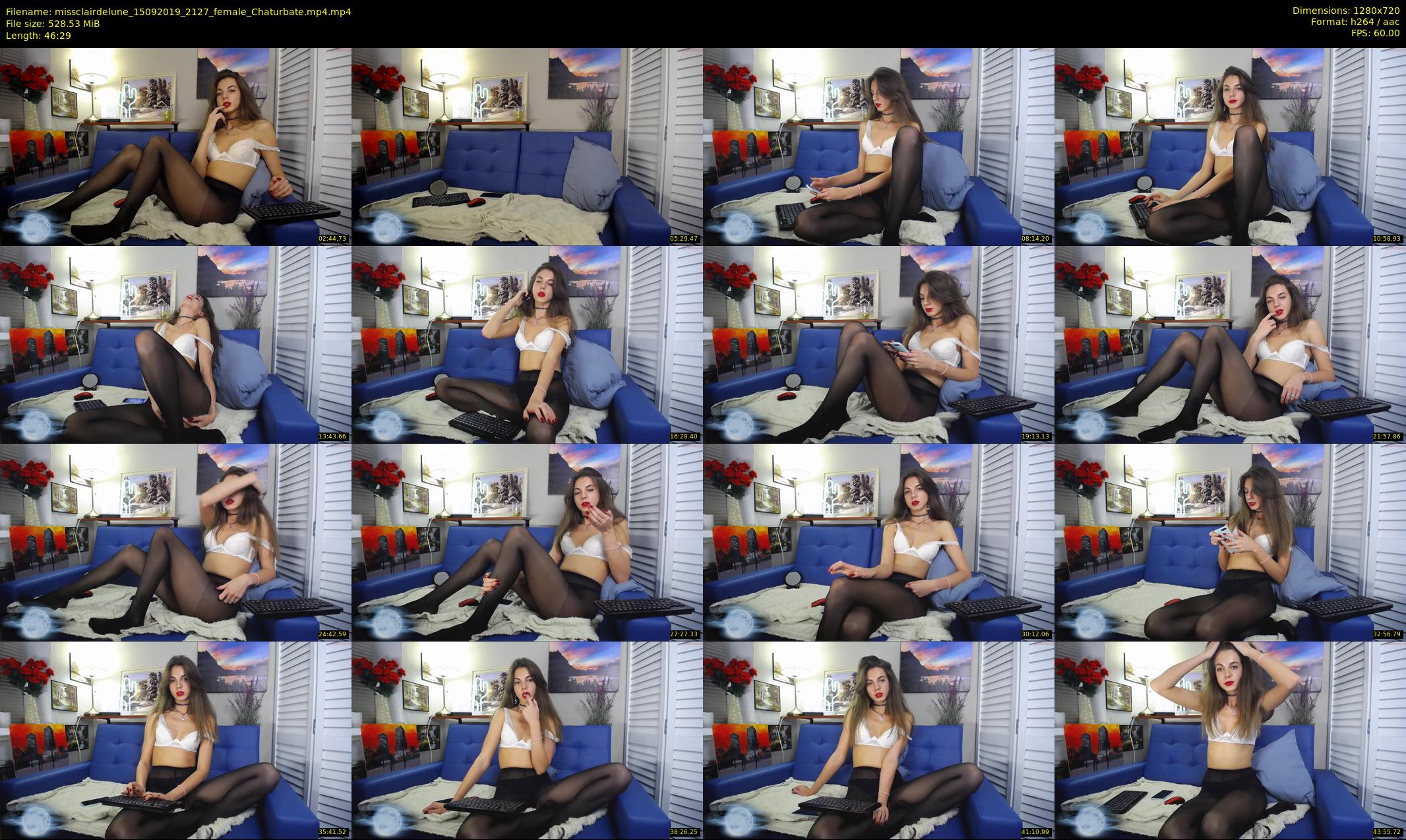 missclairdelune — 47 minute Chaturbate female cam show recording, 720p, Sep 15, 2019