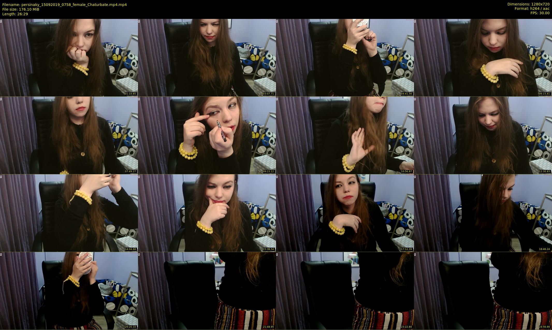 persinaky — 27 minute Chaturbate female cam show recording, 720p, Sep 15, 2019
