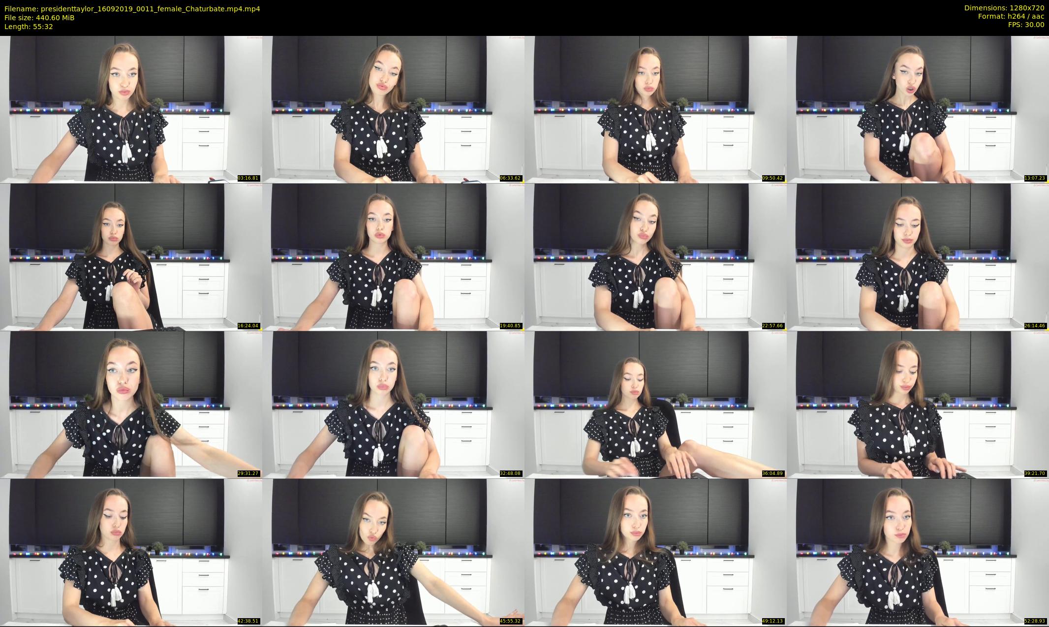 presidenttaylor — 56 minute Chaturbate female cam show recording, 720p, Sep 16, 2019
